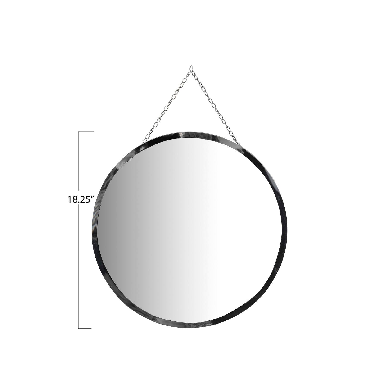 Hello Honey® Round Frameless Wall Mirror with Decorative Chain