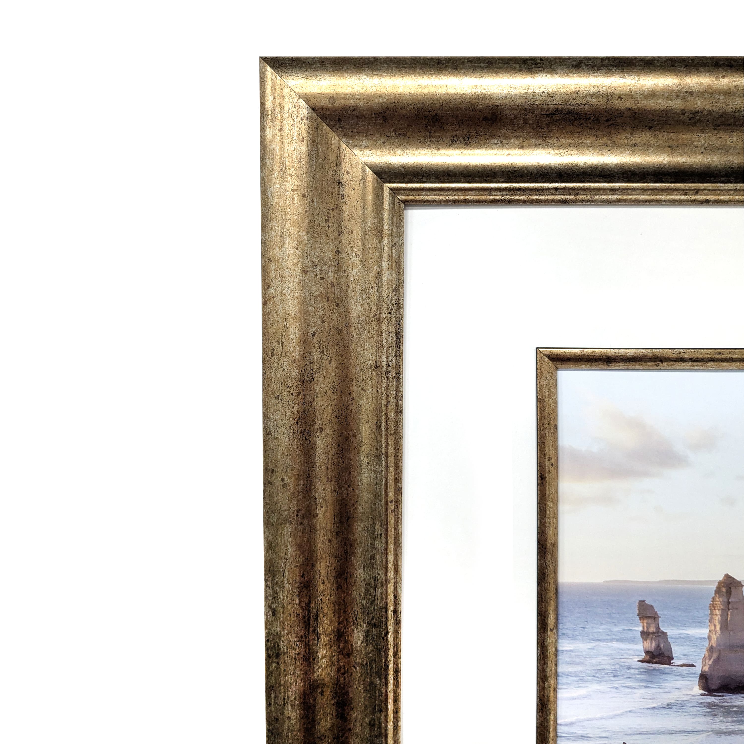 Home Champagne Gold Frame with Beveled Mat by Studio Décor