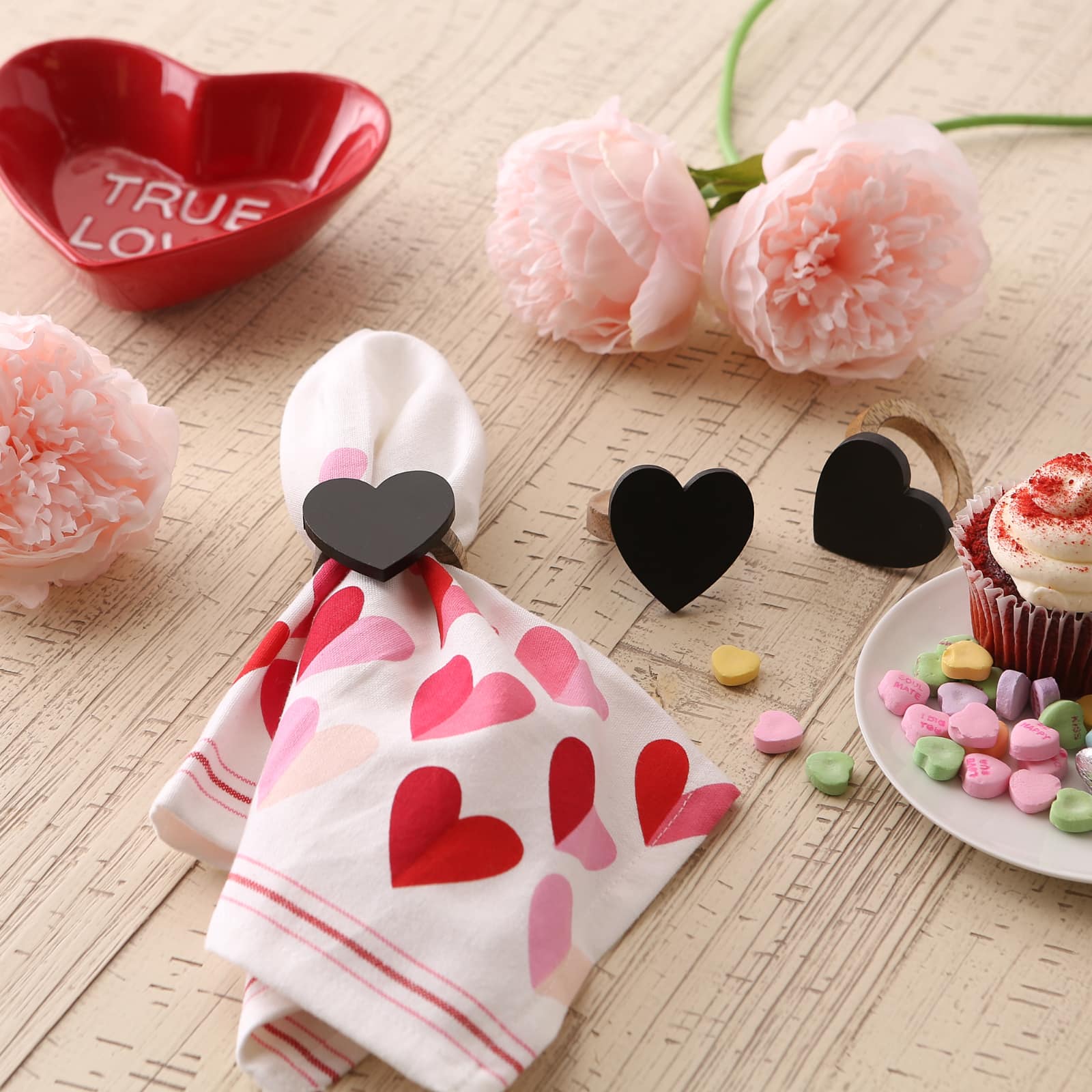 DII® Heart Chalkboard Napkin Rings, 6ct.