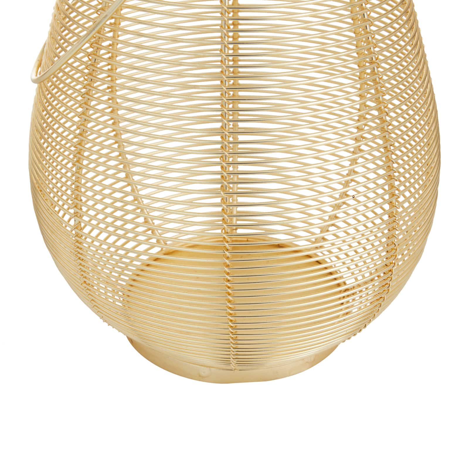 Gold Iron Glam Lantern, 11" x 8" x 8"
