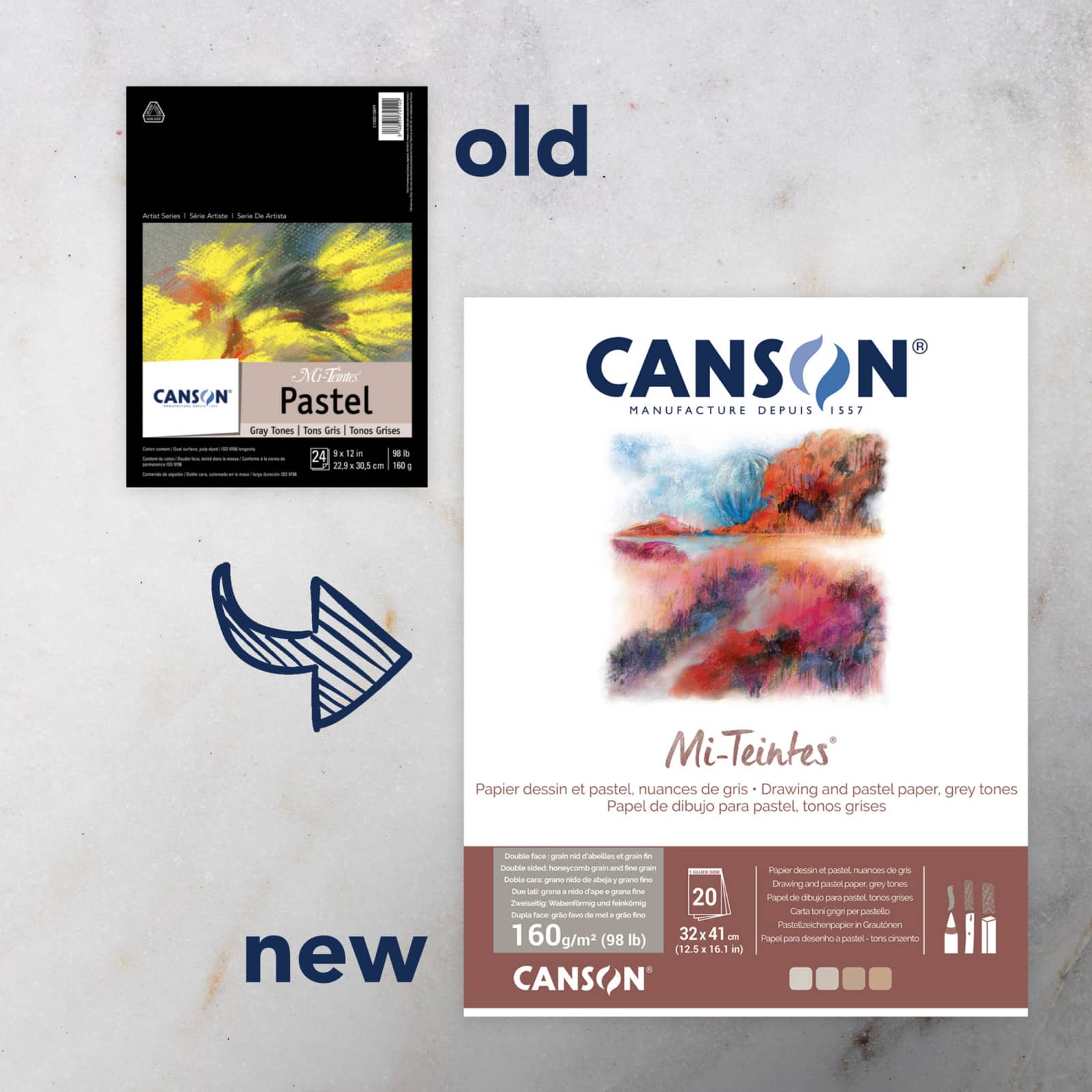 Canson® Mi-Teintes® Gray Tones Pastel Paper Pad