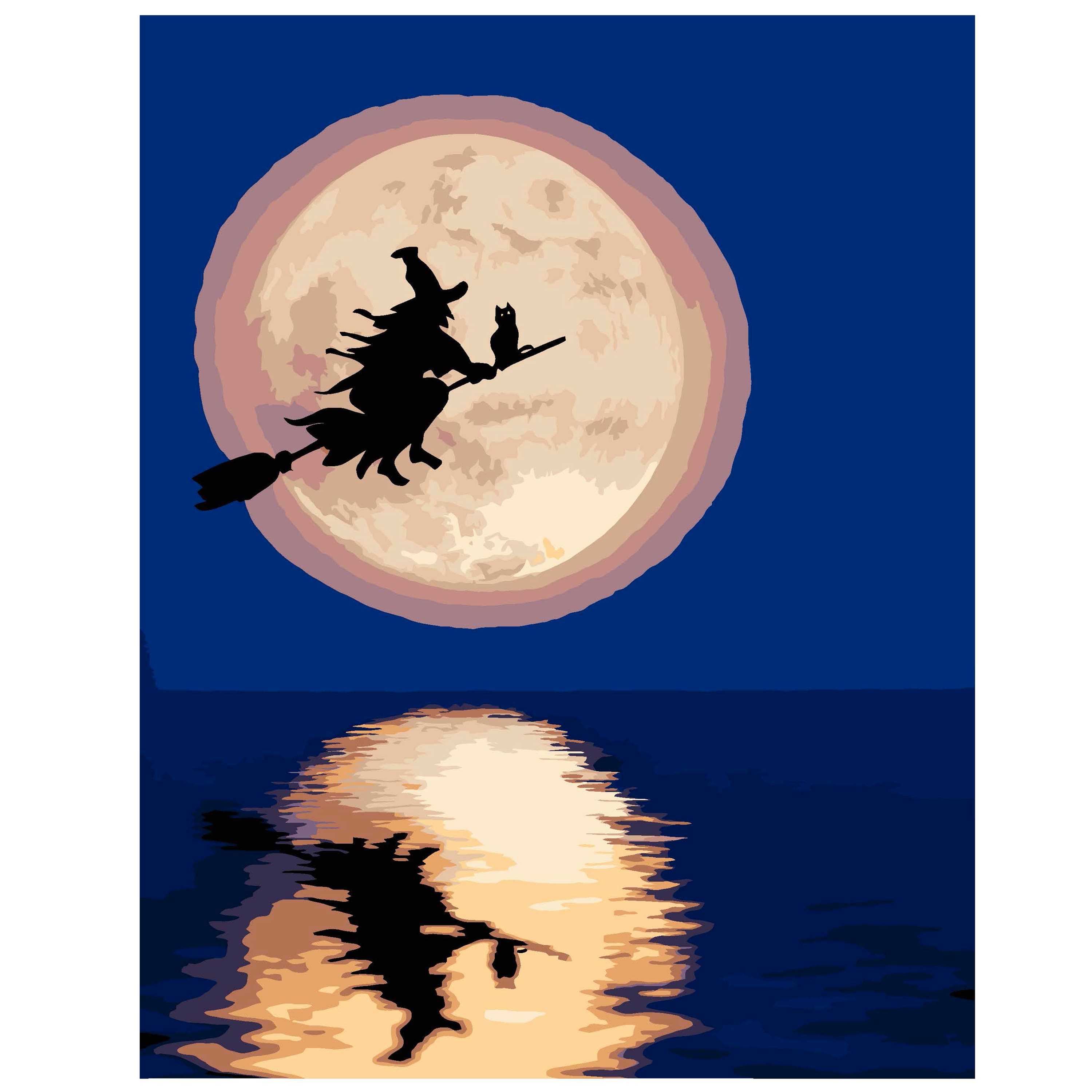 11" x 14" Witch Over Water Paint-by-Number Kit by Artist's Loft®