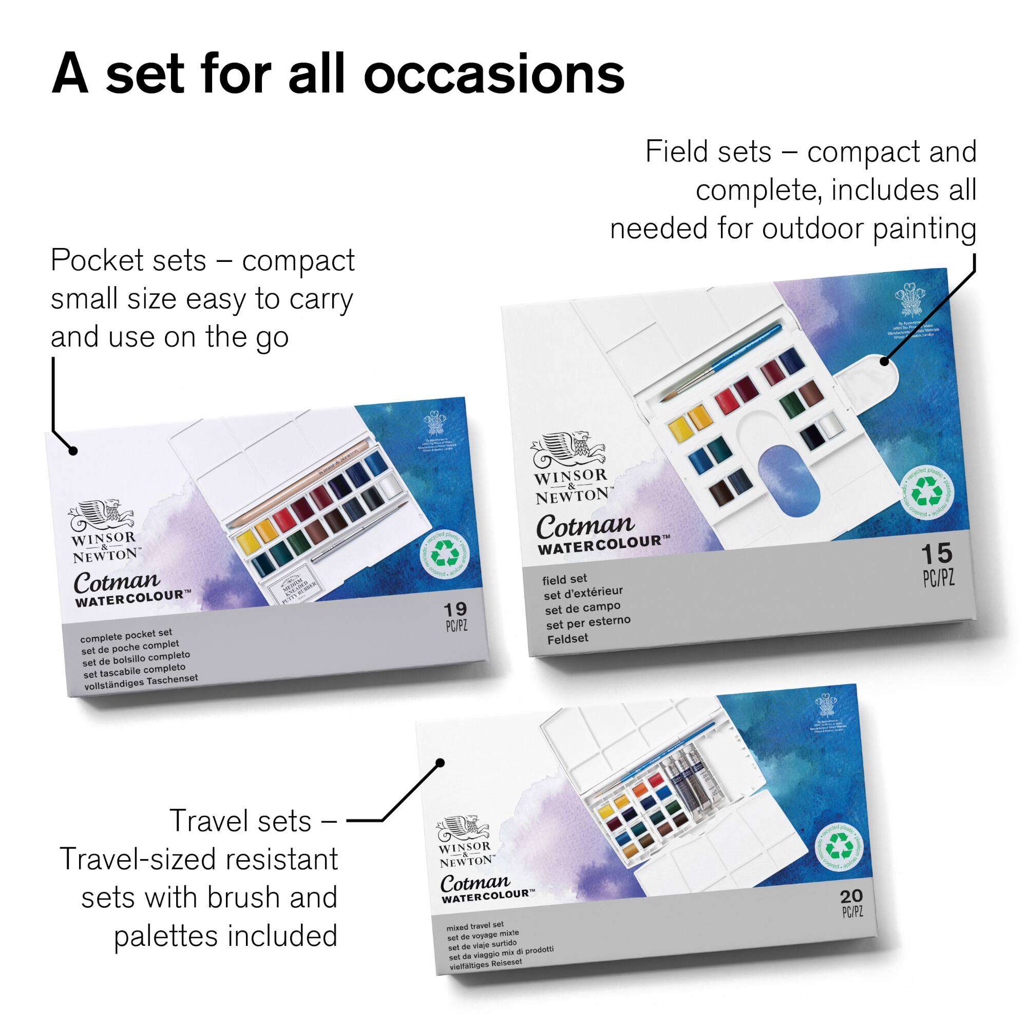 Winsor & Newton® Cotman Watercolour™ Whole Pan Studio Set