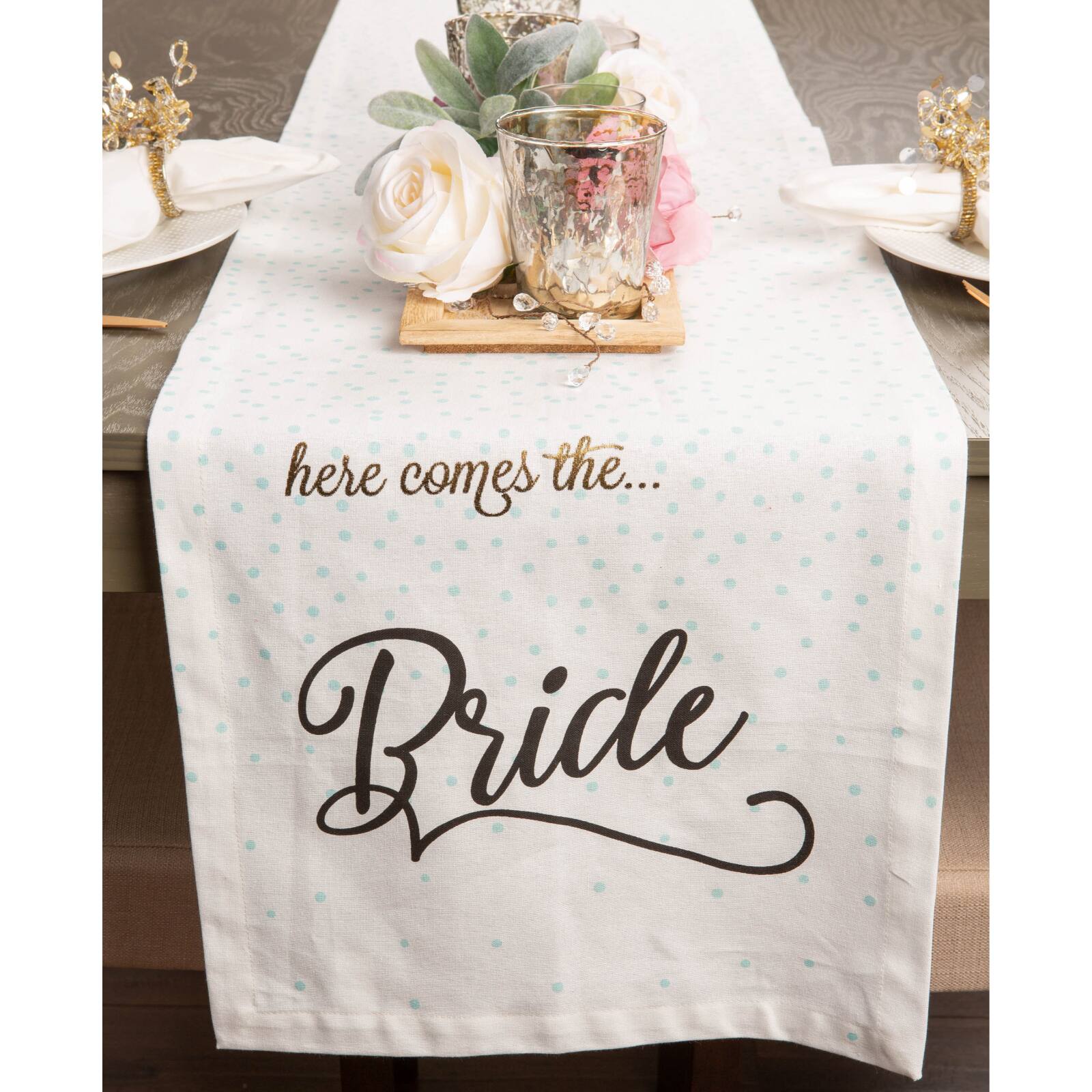 72" Here Comes The Bride Table Runner