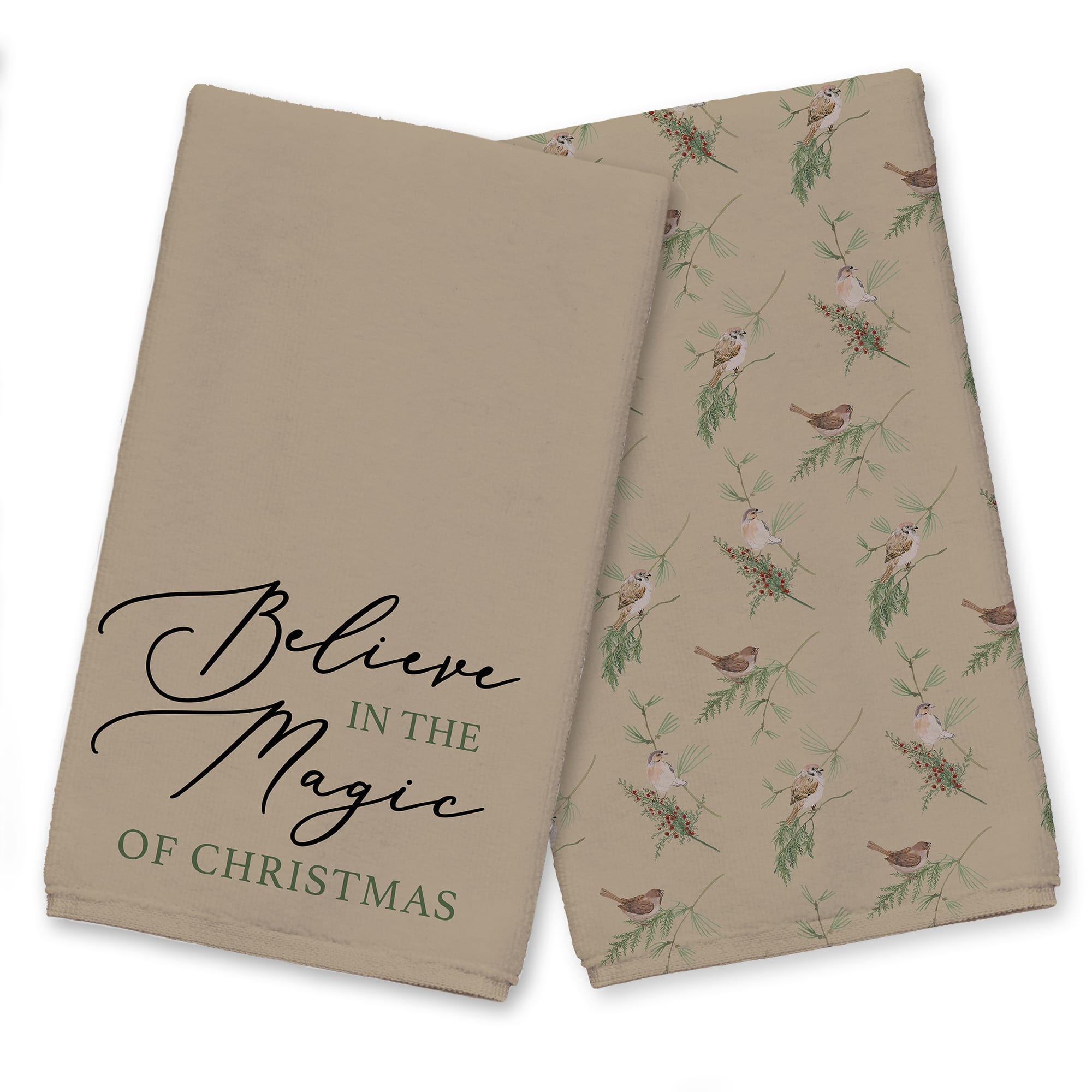 Brown Believe in Magic Tea Towel Set