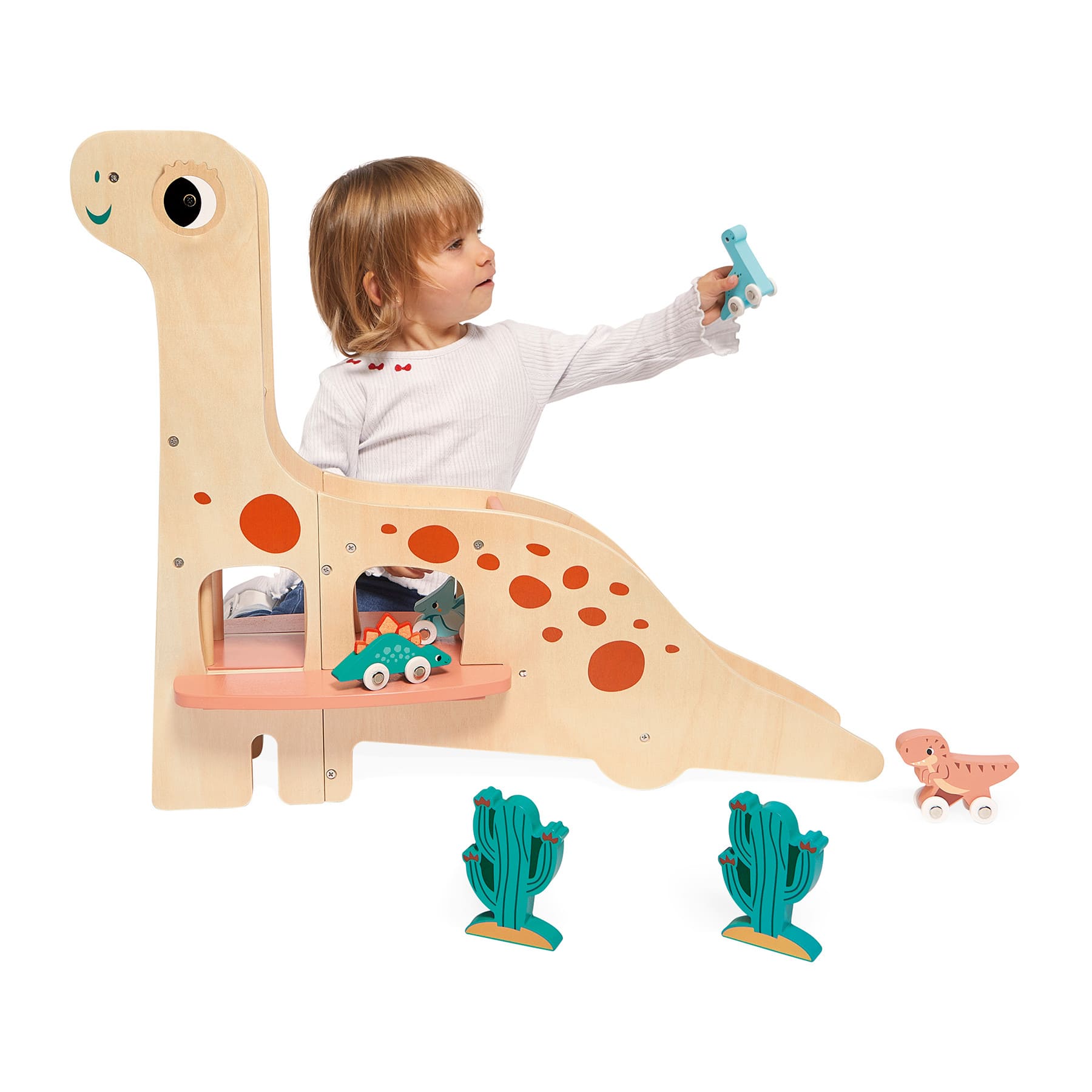 Janod® Dino Garage Toy Set
