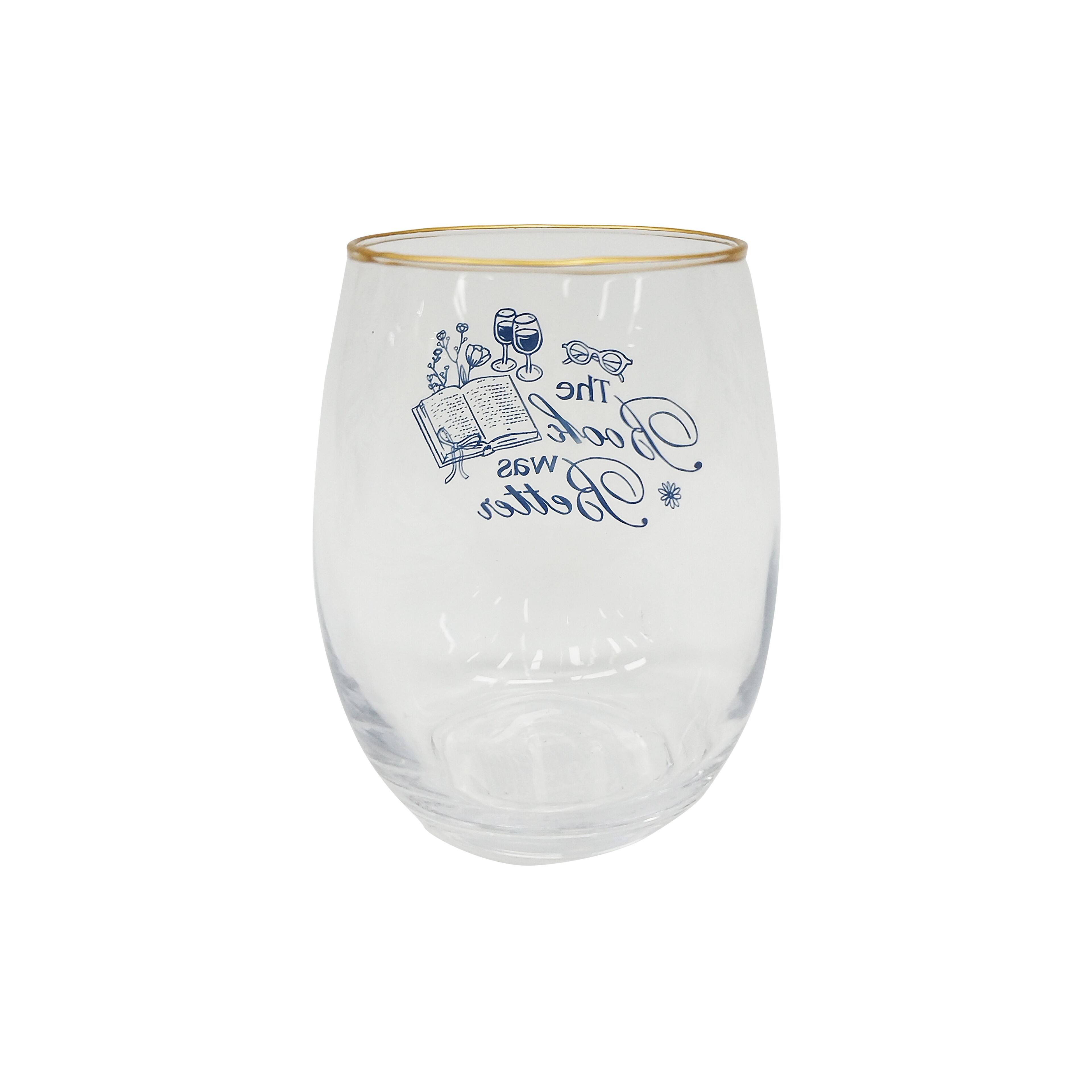 19oz. Book Was Better Stemless Wine Glass by Ashland®