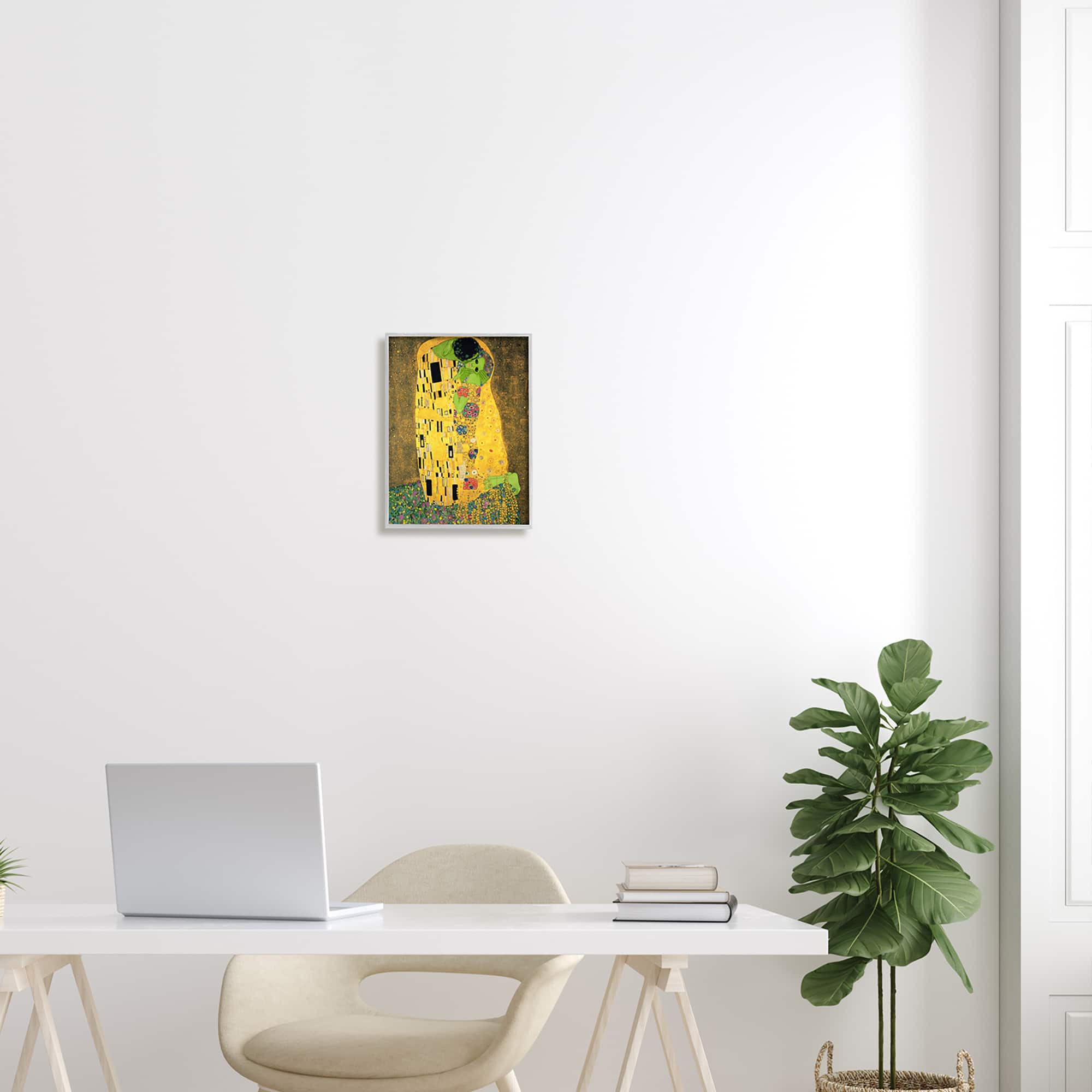 Stupell Industries Funny Classic Klimt Aliens Framed Giclee Art