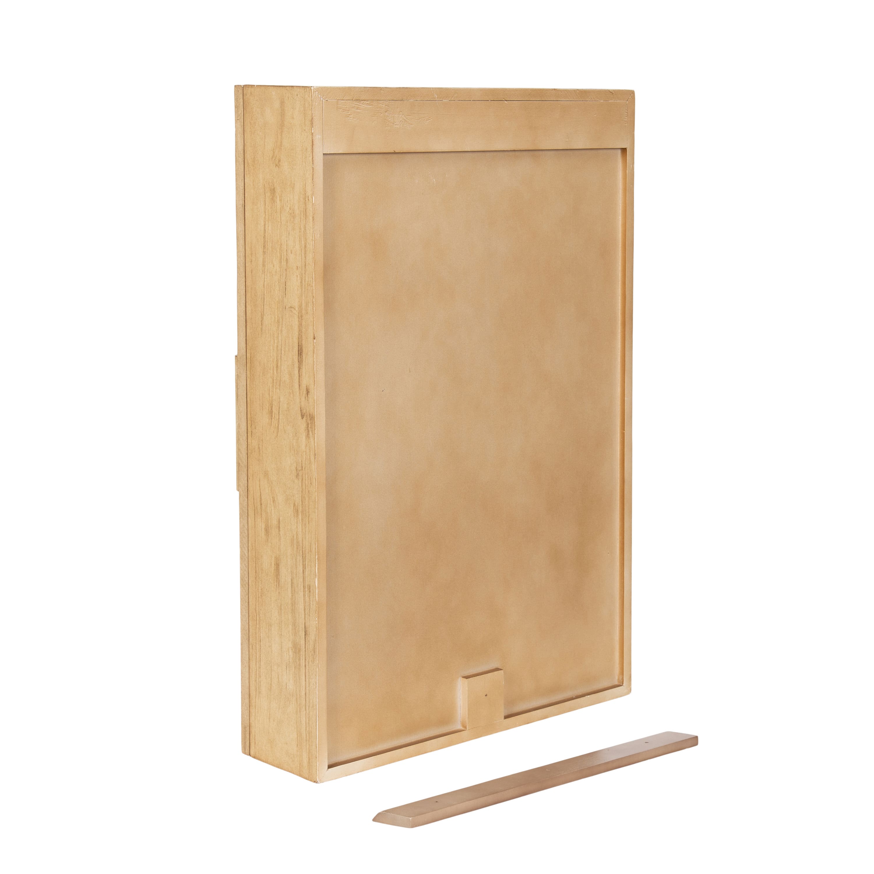 Kate and Laurel Ori Rattan & Wood Mirror Vanity Cabinet