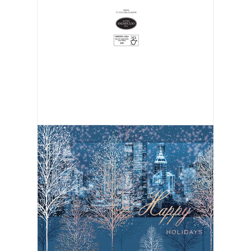 JAM Paper 5" x 7" City Through the Trees Blank Cards & Matching Envelopes Set, 25ct.