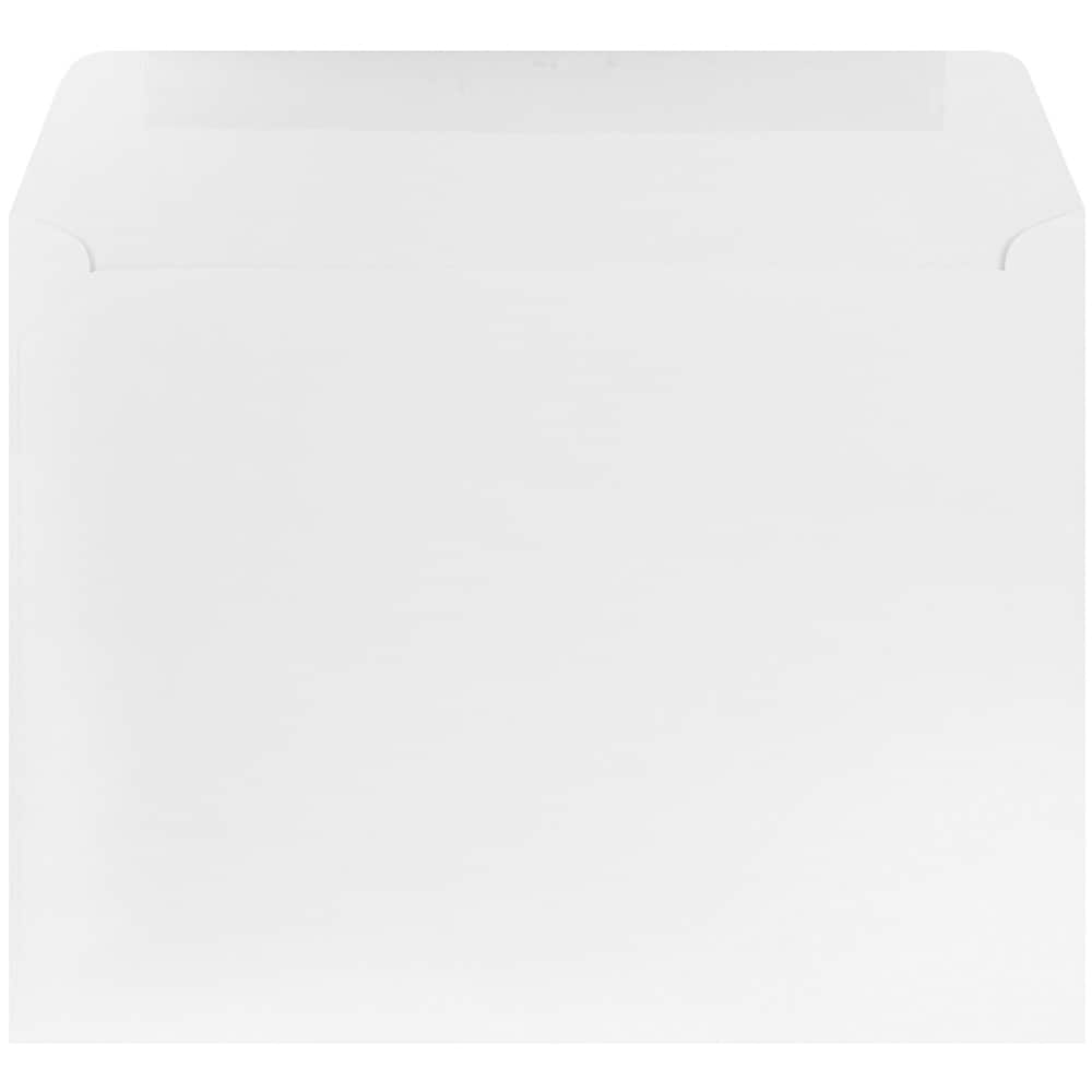JAM Paper 10" x 13" Bright White Wove Strathmore Booklet Envelopes, 25ct.
