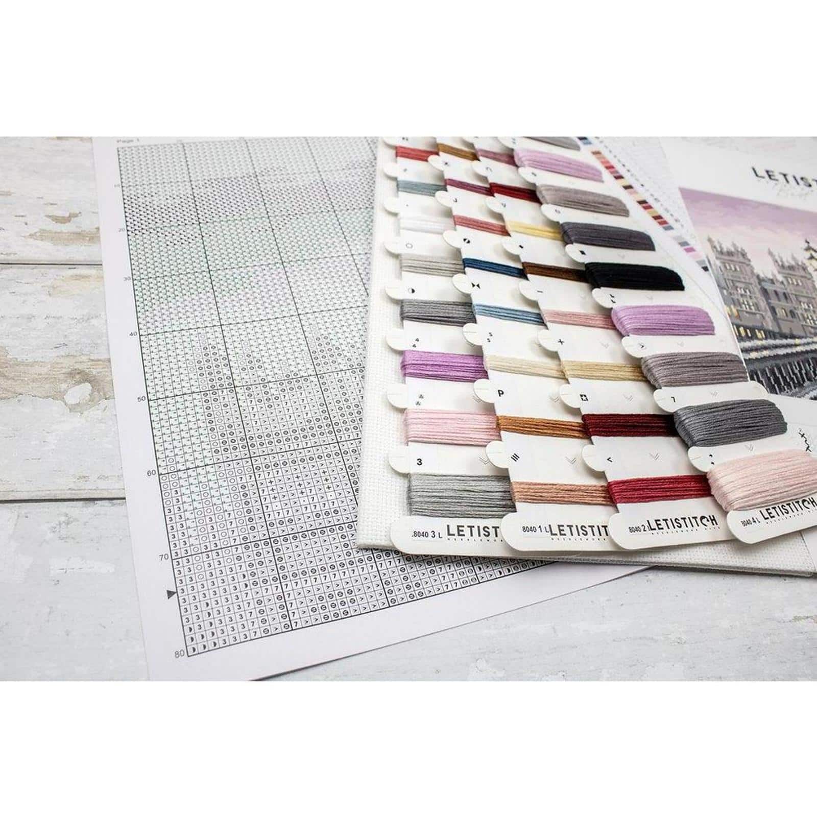 LetiStitch Westminster Bridge Counted Cross Stitch Kit