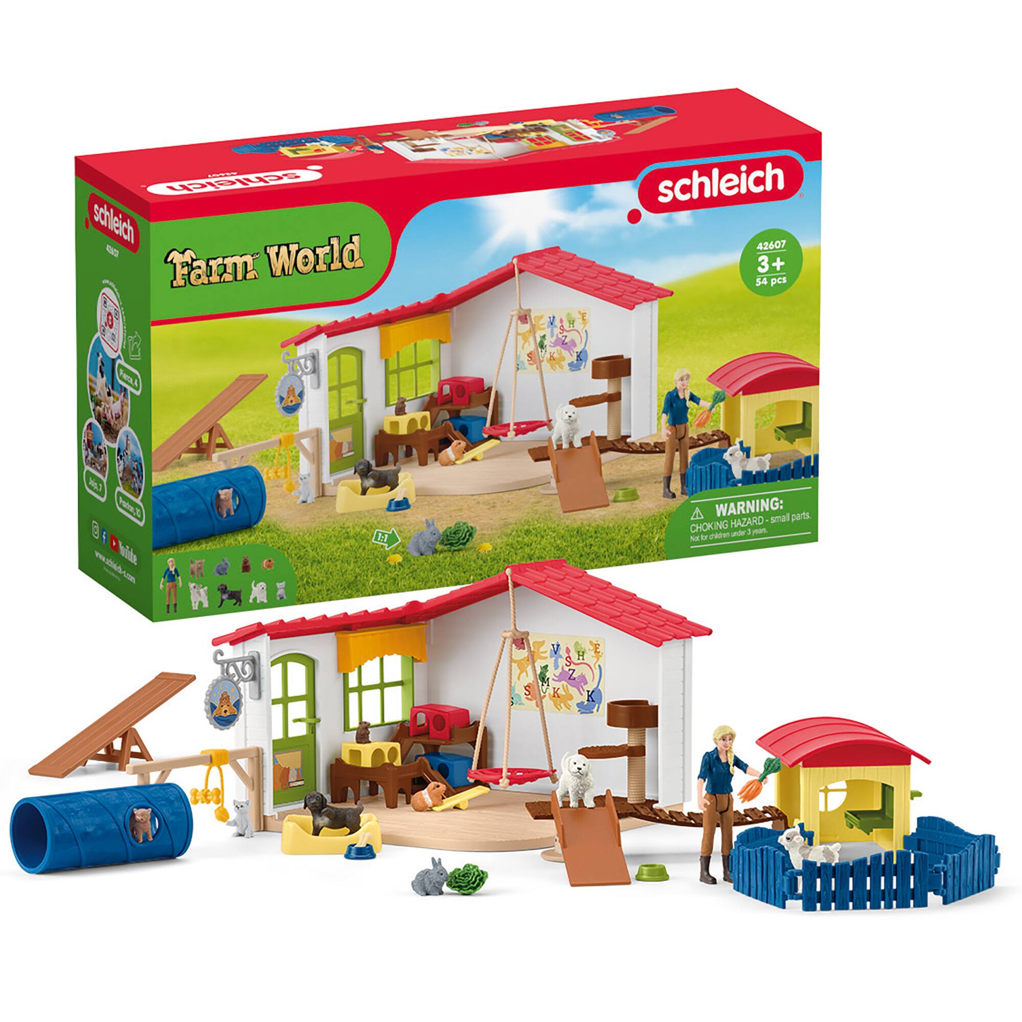 Schleich Farm World Pet Hotel Animal Playset