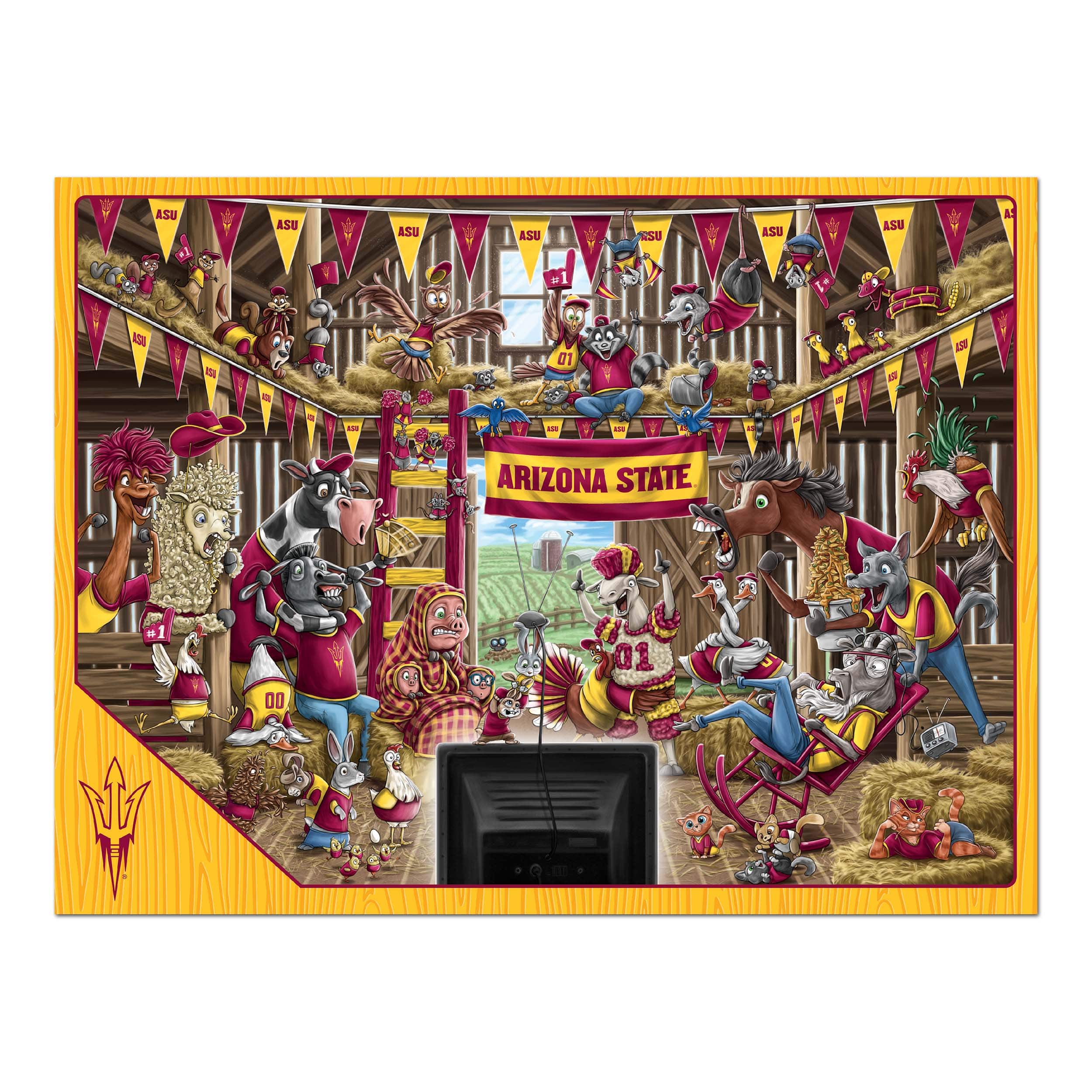 College Barnyard Fans 500 Piece Puzzle