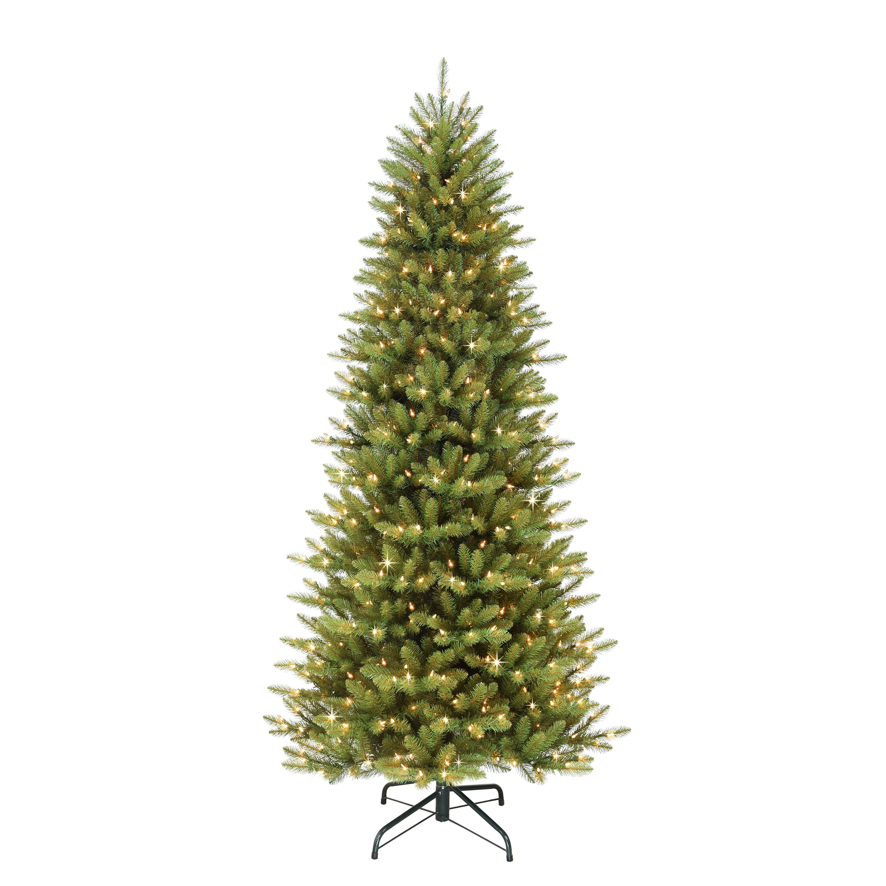 10ft. Pre-Lit Slim Fraser Fir Artificial Christmas Tree, White Lights