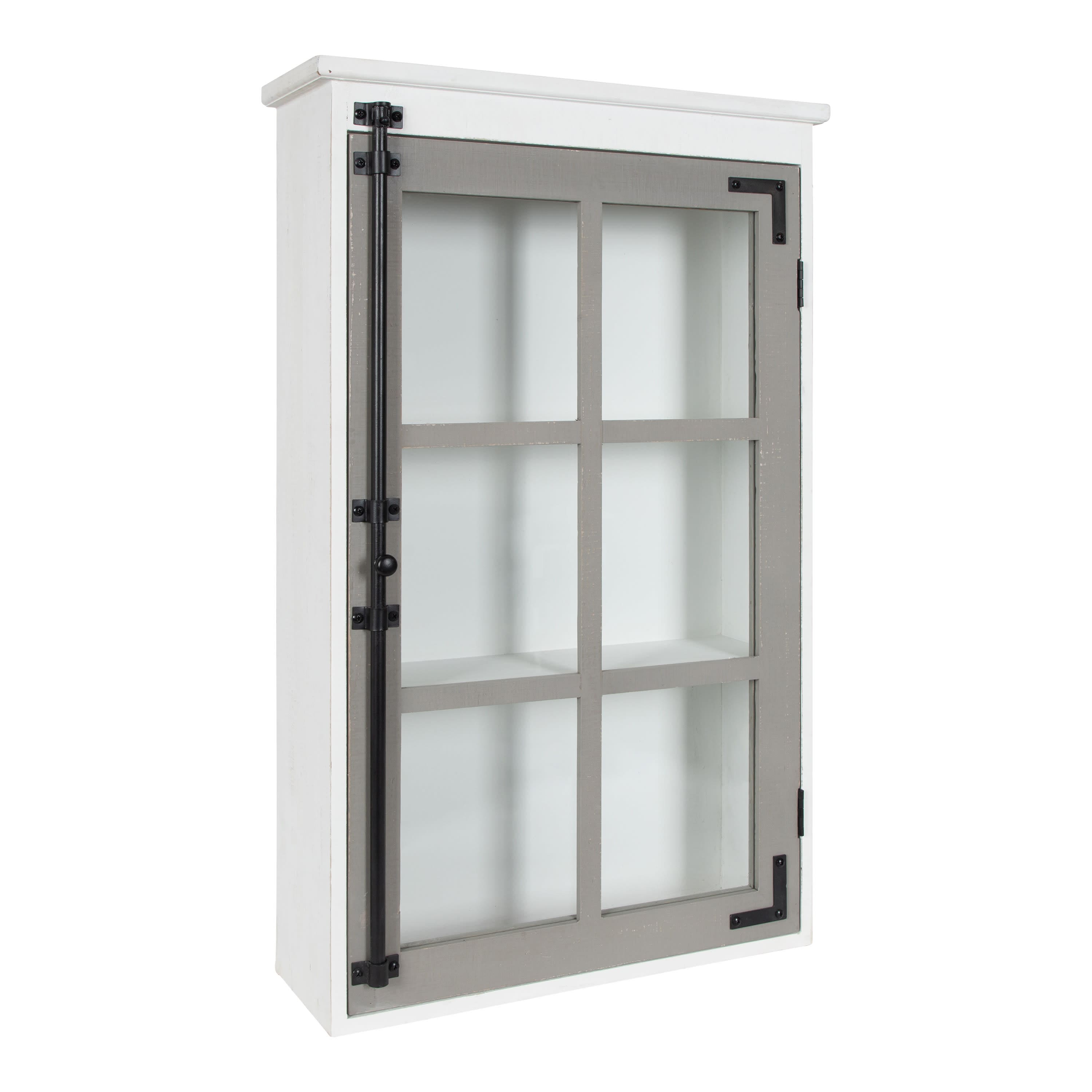Hutchins Decorative One Door Wood Wall Cabinet