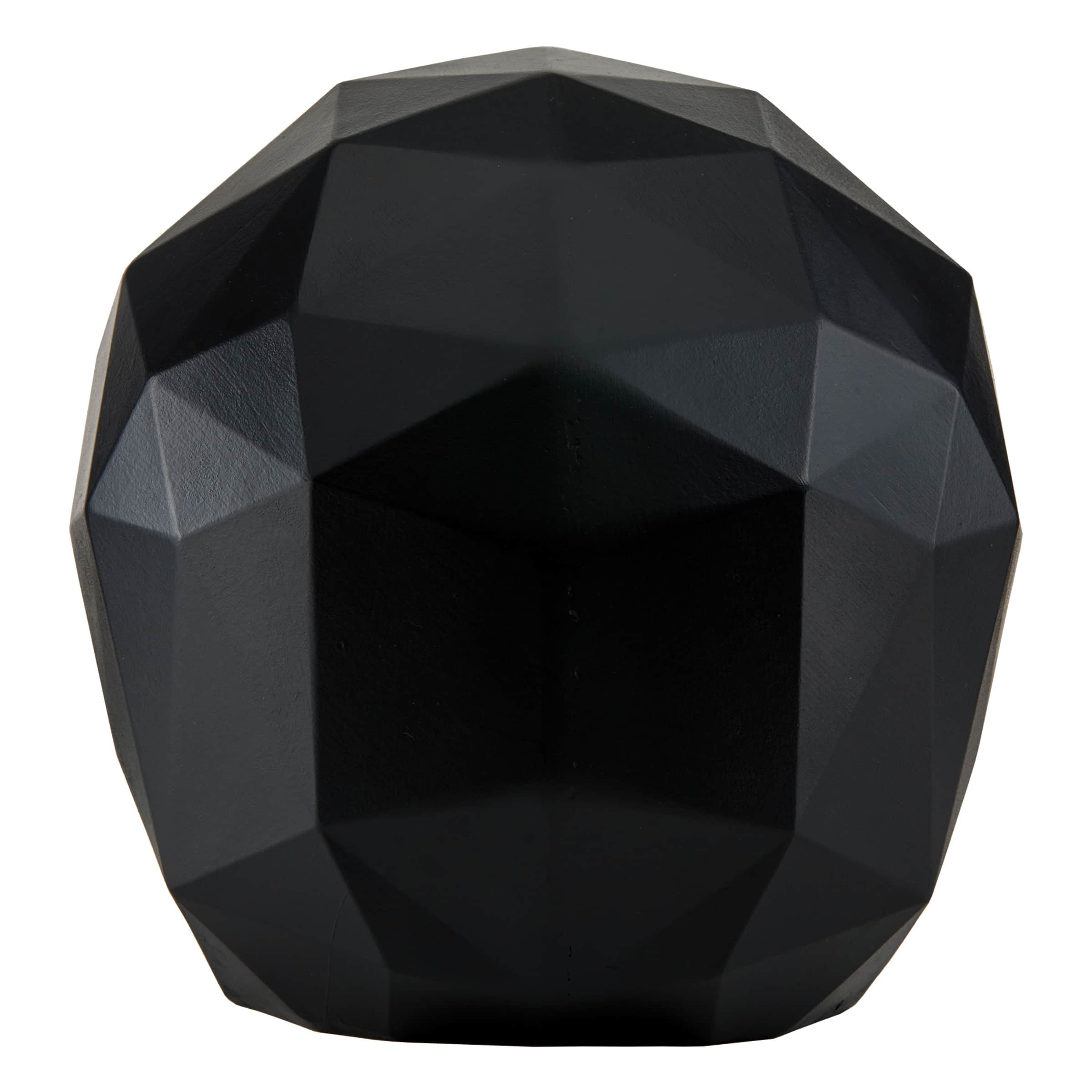 6" Black Origami Skull Tabletop Figurine