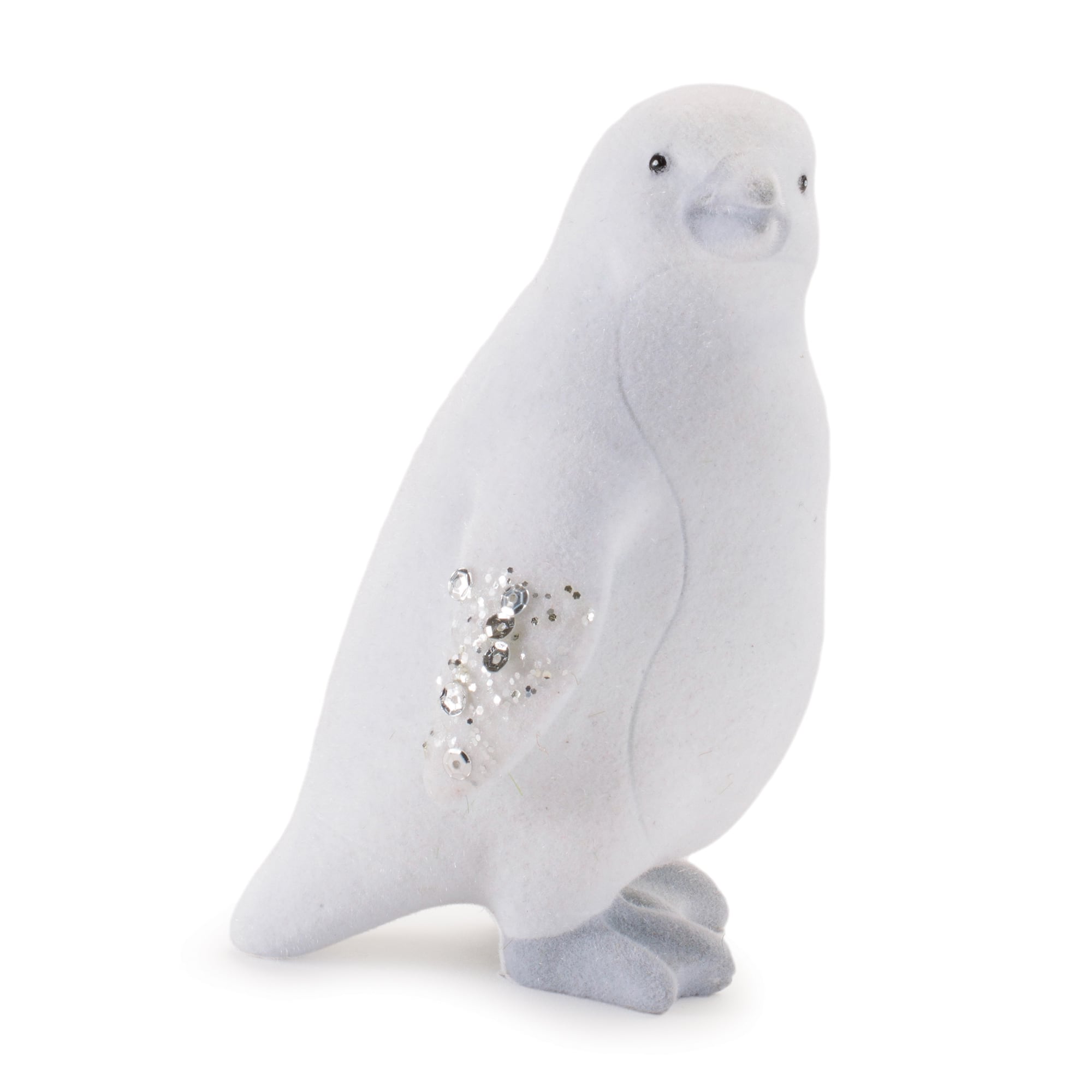 Melrose White Mini Penguin Figurines with Glitter Wings Set