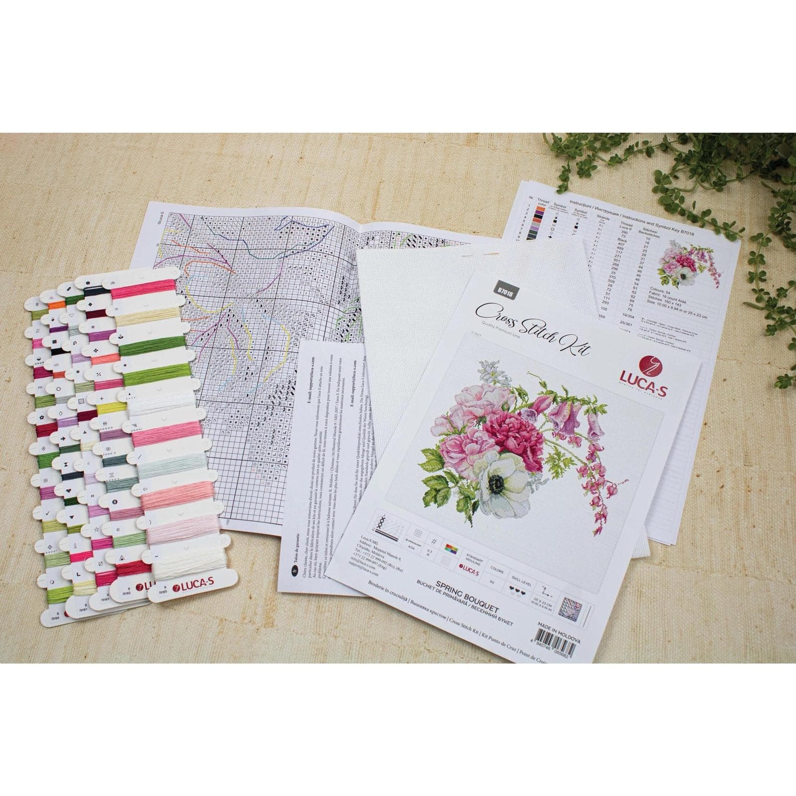 Luca-S Spring Bouquet Counted Cross Stitch Kit