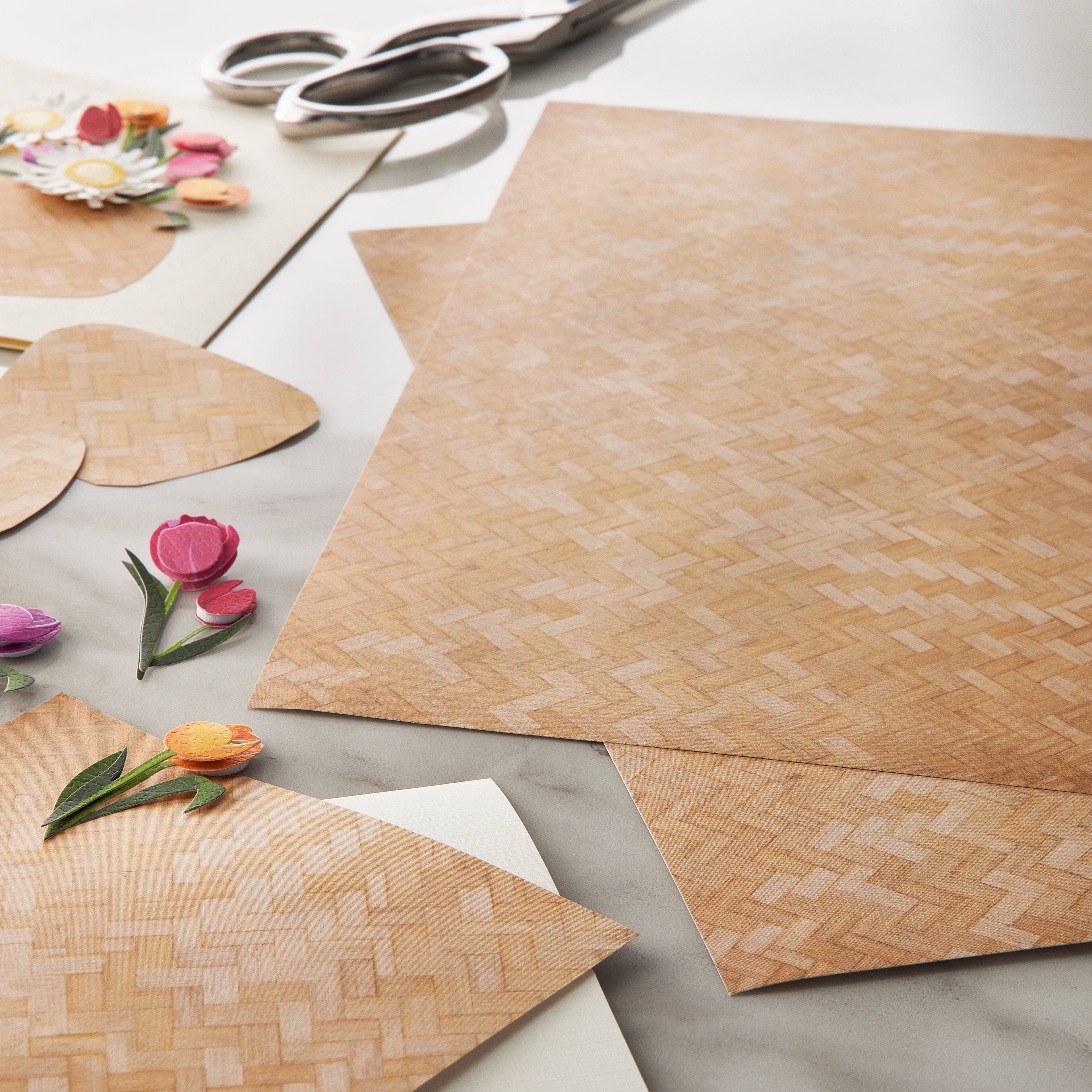 48 Pack: Tan Woven Paper by Recollections™, 12" x 12"