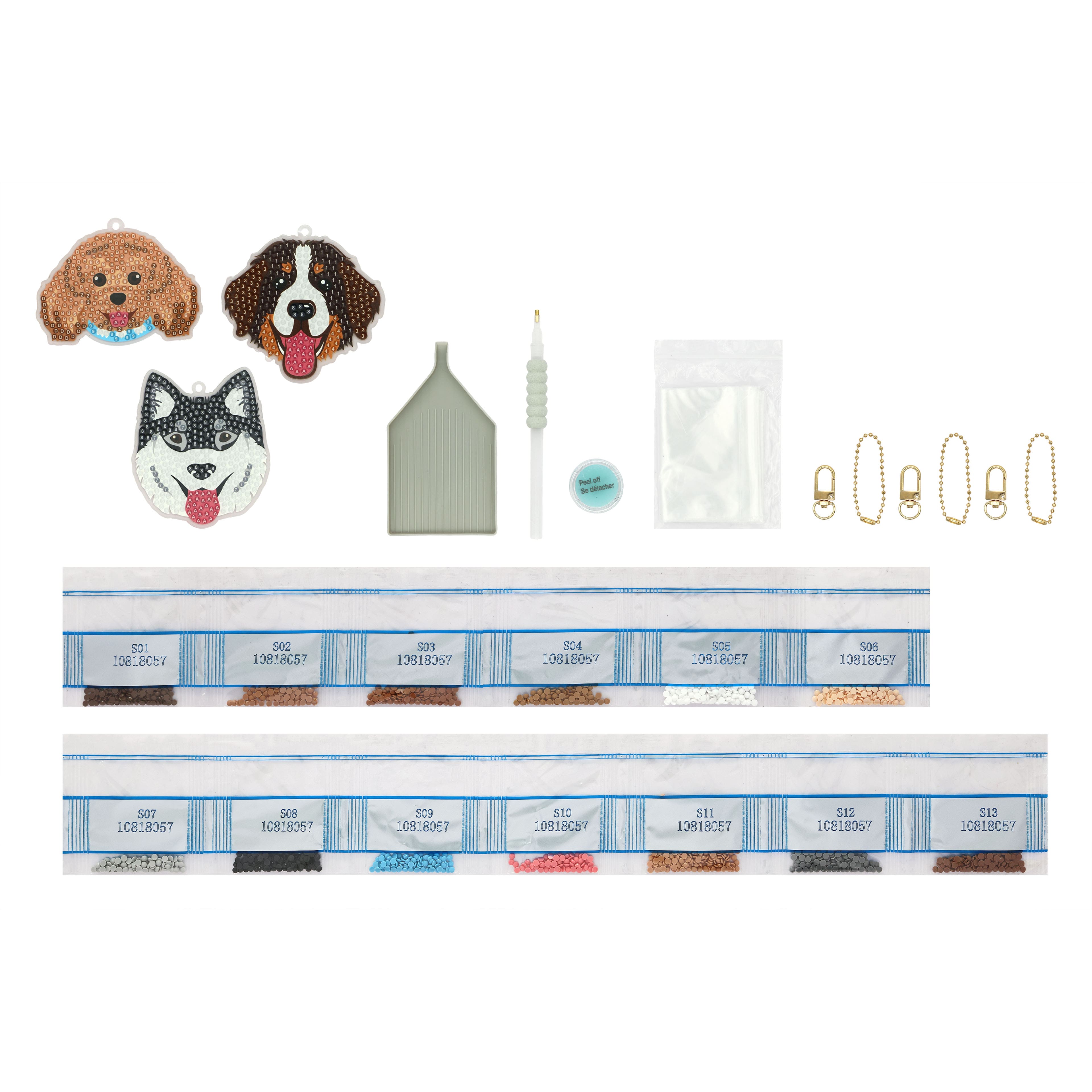 Smiling Dog Diamond Art Keychain Kit by Make Market®