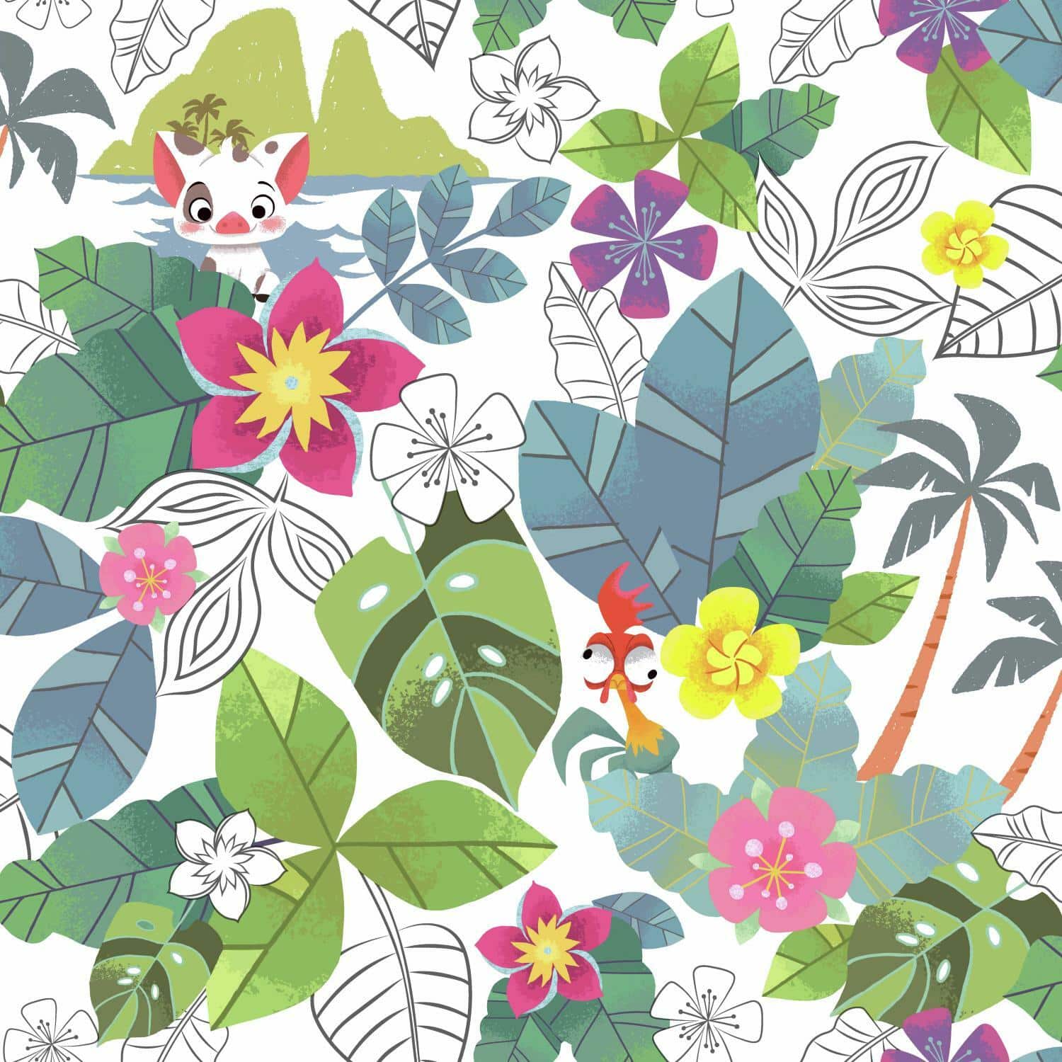 RoomMates Disney Moana Jungle Peel & Stick Wallpaper