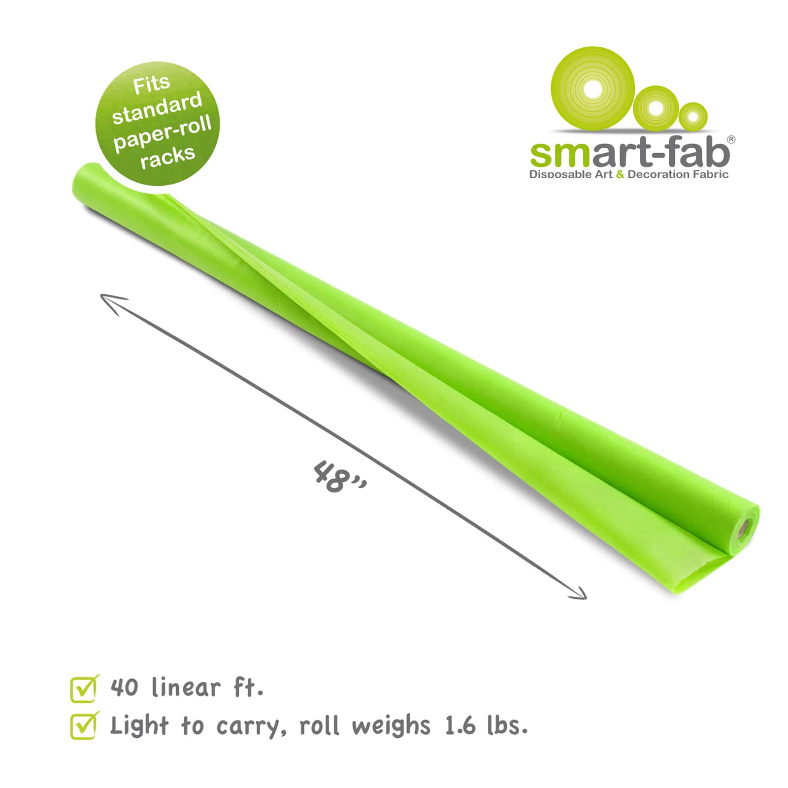 Smart-Fab® Art & Decoration Fabric Roll, 48" x 40ft.