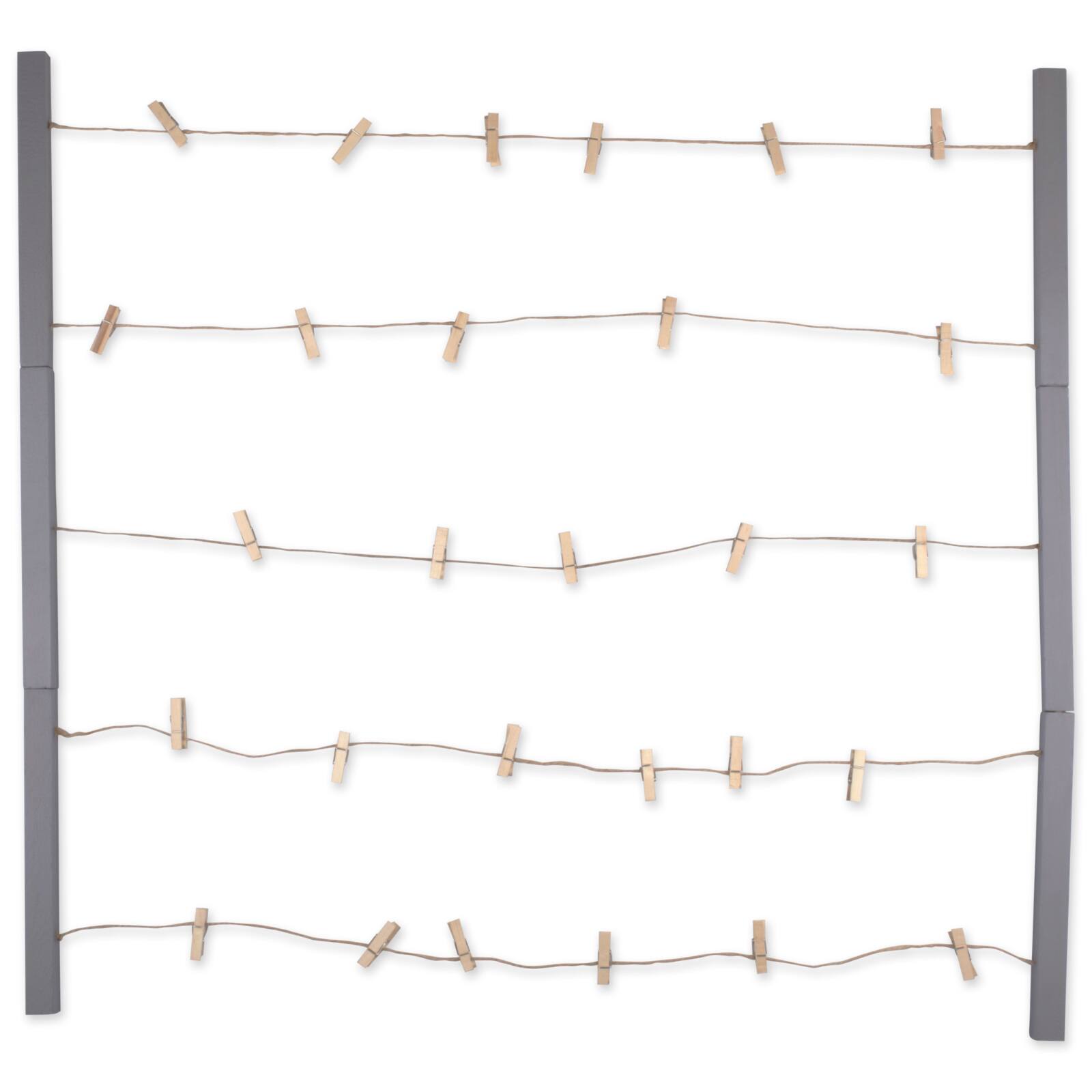 Gray Floating Frame With Clips
