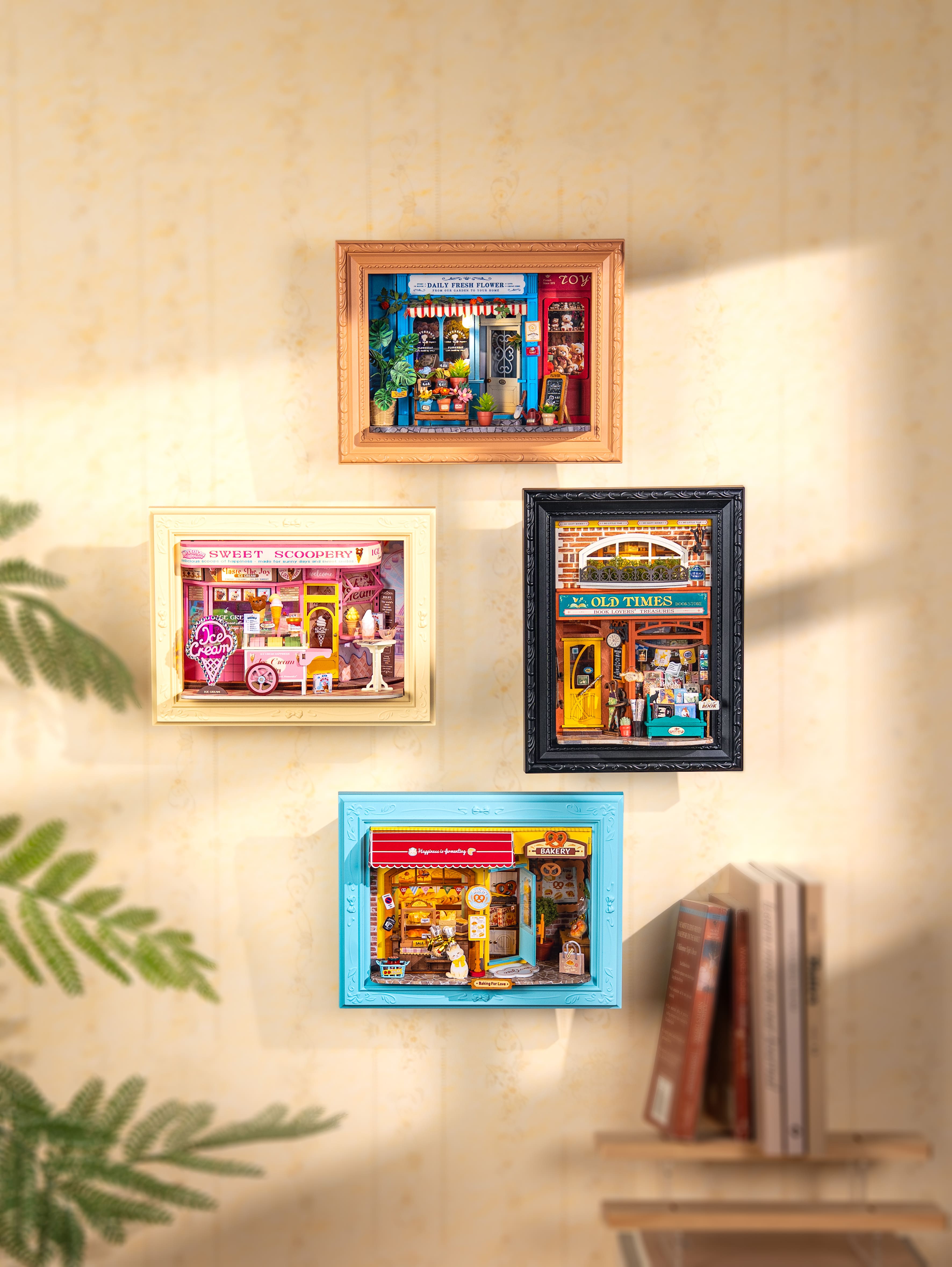 Rolife® Story Frames Old Times Bookstore Miniature Diorama Kit