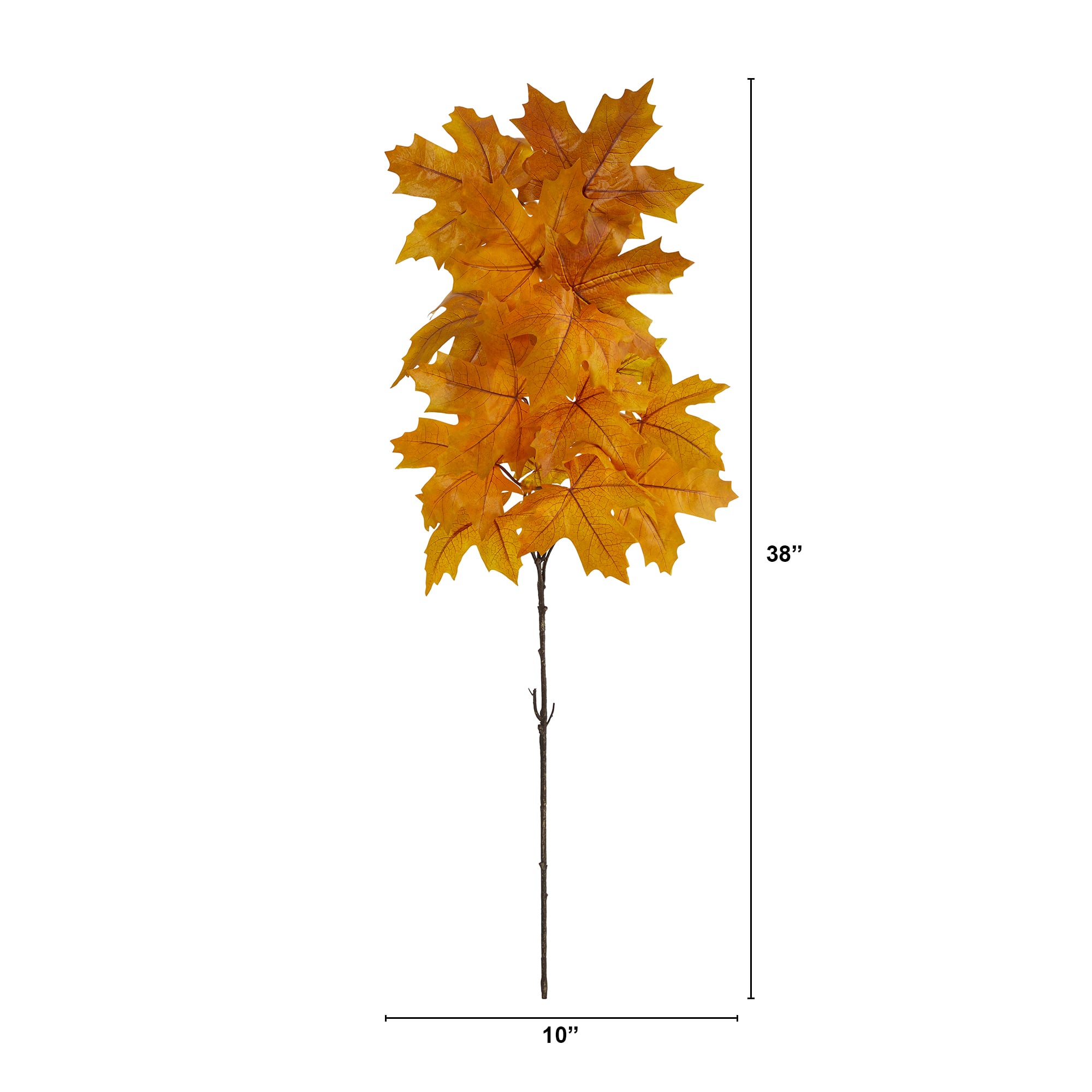 38" Yellow Autumn Maple Leaf Stem, 6ct.