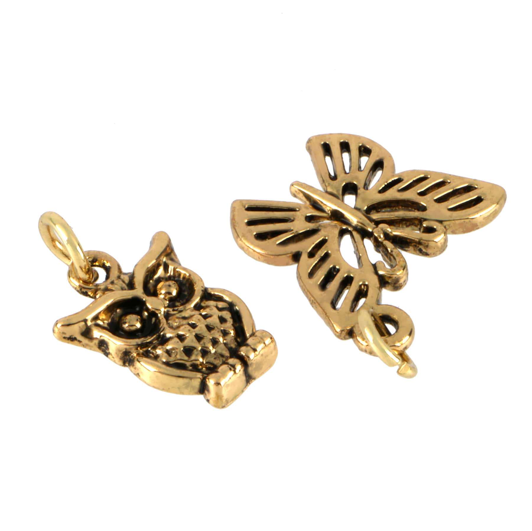 Gold Nature Plants & Animals Charm Set by Bead Landing™