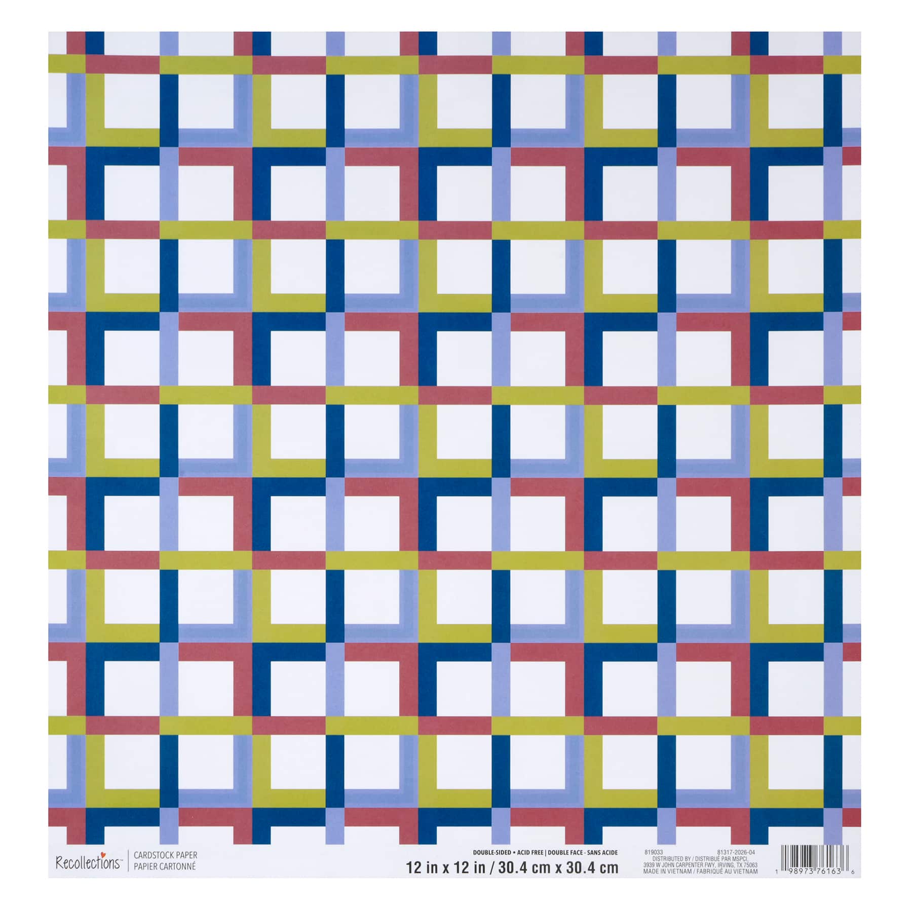 12" x 12" Club Grid Double-Sided Cardstock Paper by Recollections™