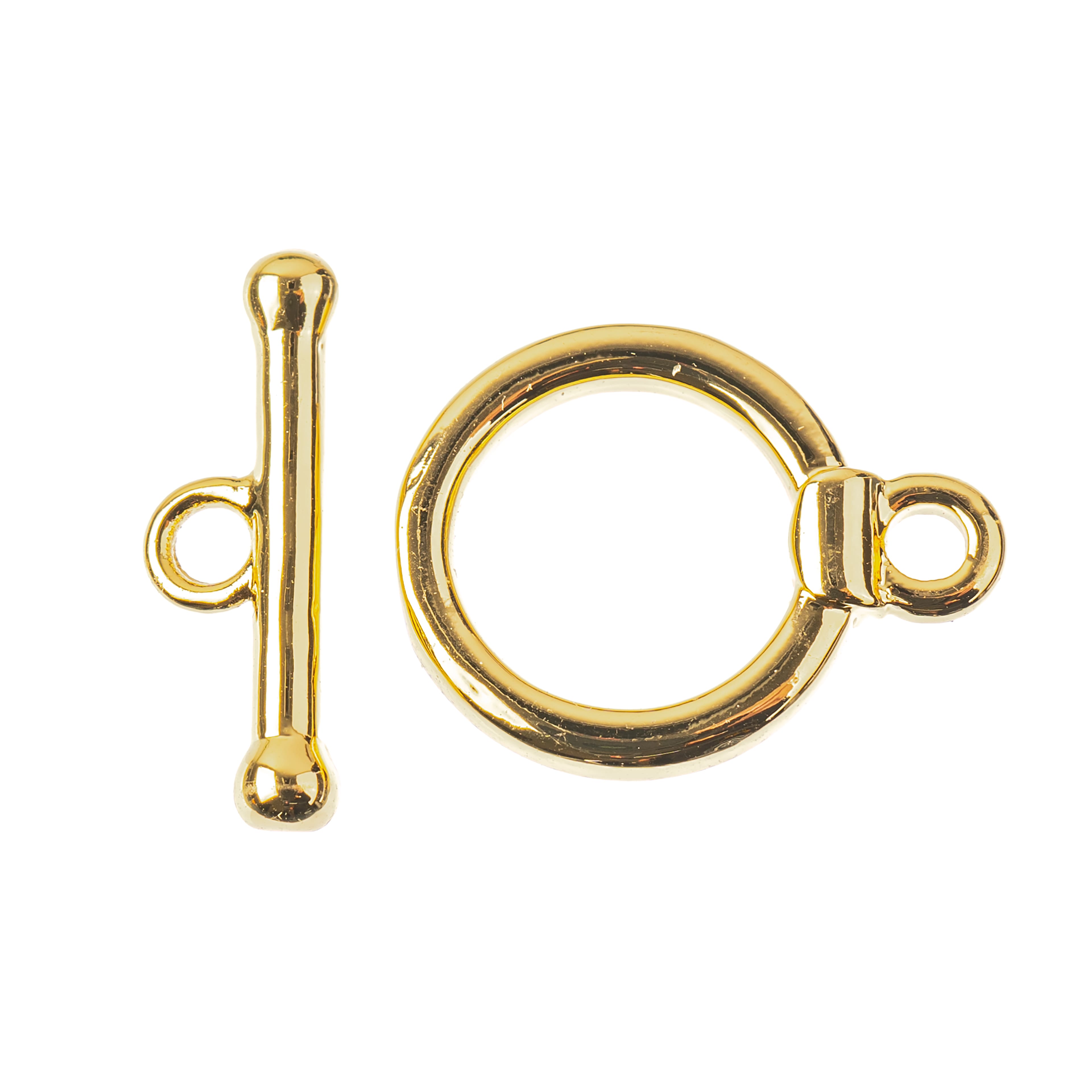 Fermoir à bascule plaqué or 18 K, 13 mm de Bead Landing