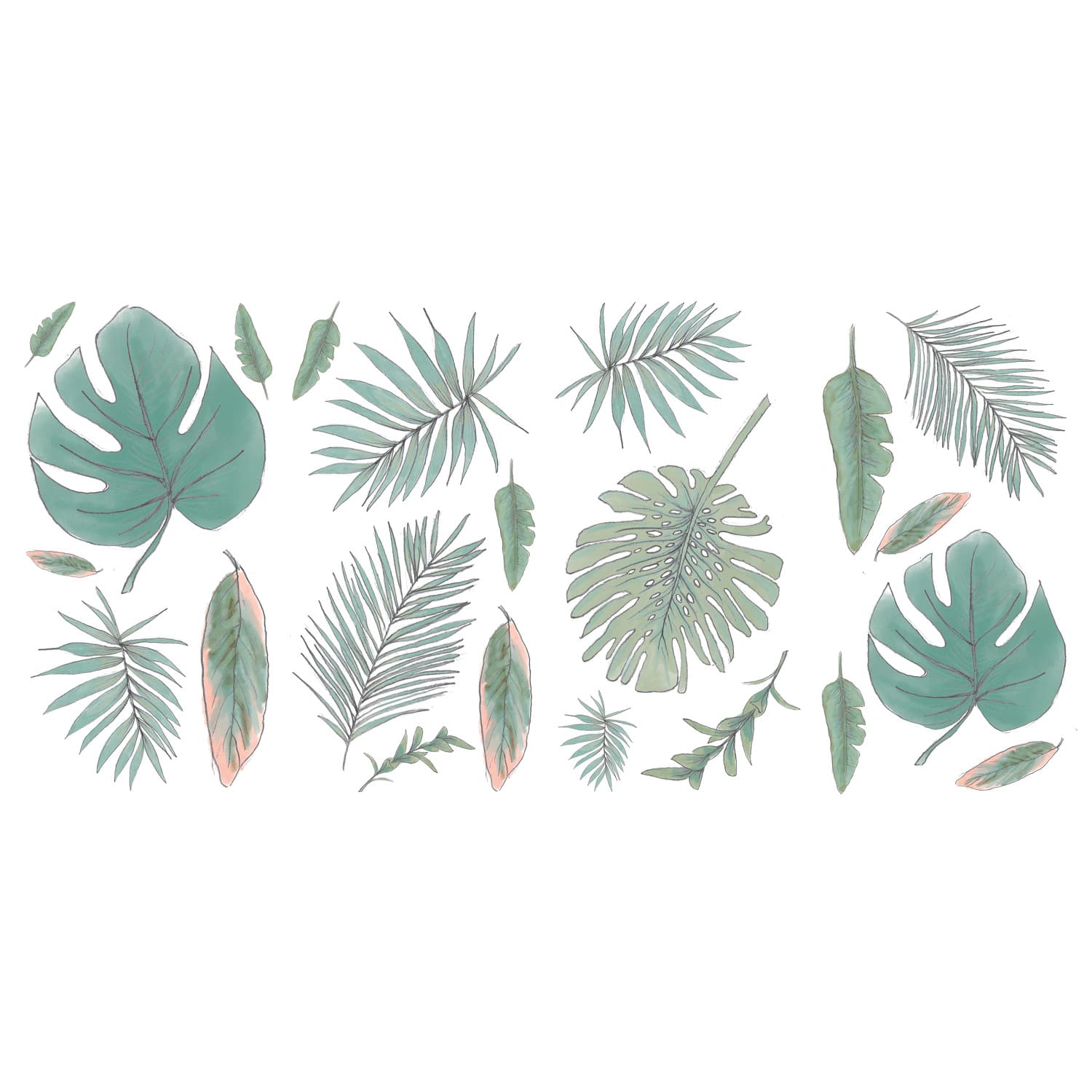 RoomMates Mr. Kate Hand-Drawn Palm Peel & Stick Wall Decals