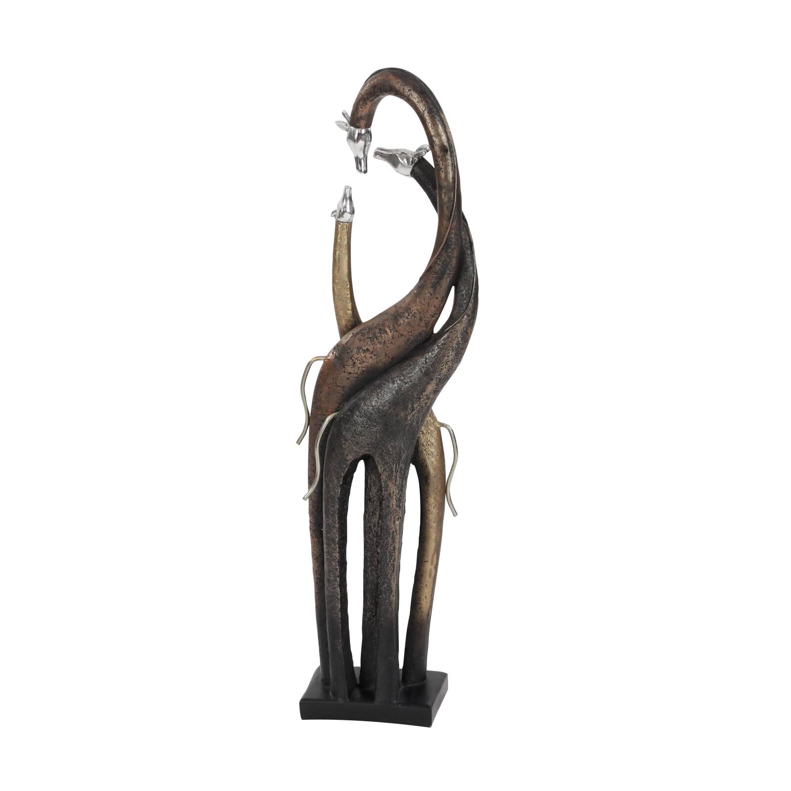 22" Brass Giraffe Sculpture