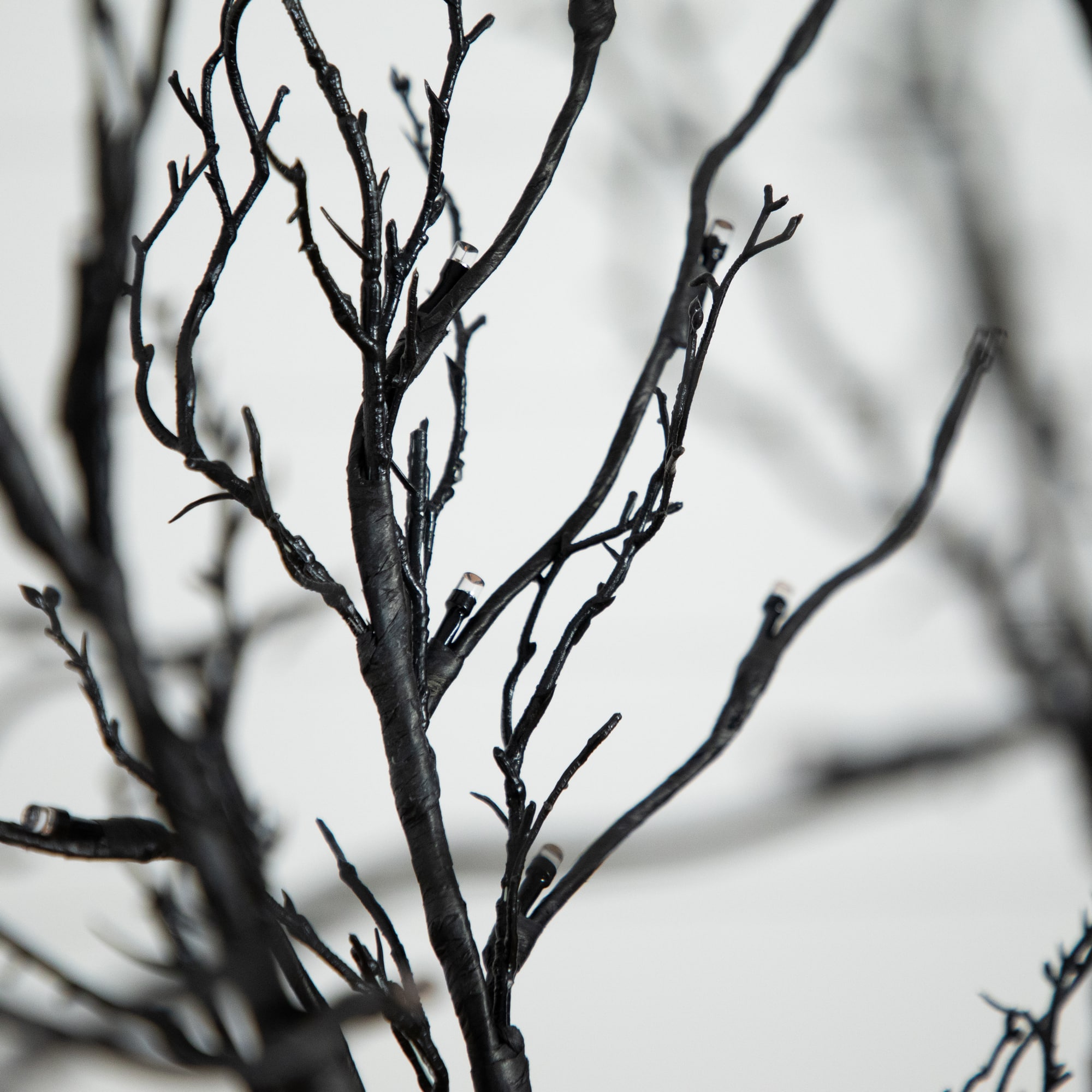 6ft. Pre-Lit LED Black Twig Artificial Halloween Tree