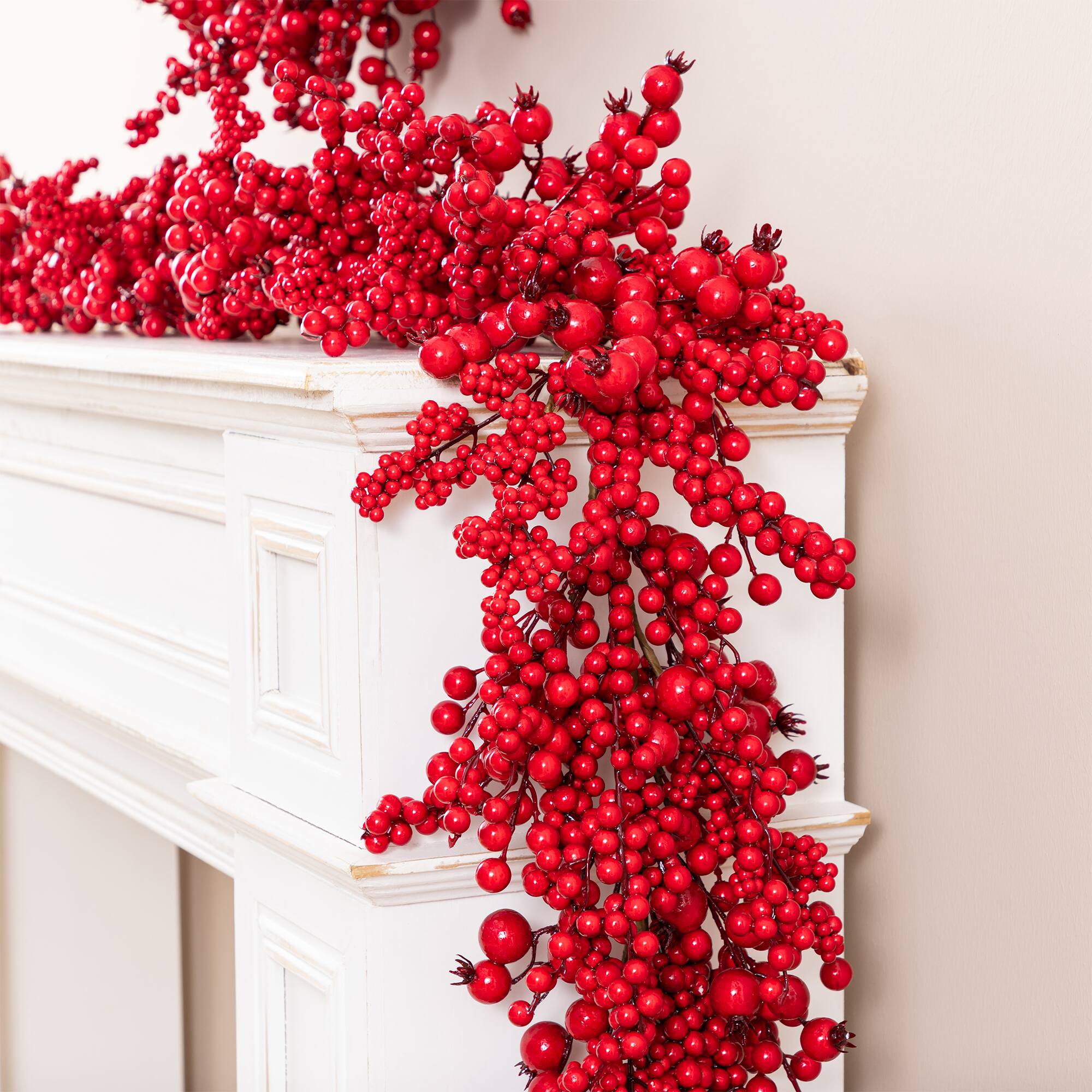 Glitzhome® 6ft. Christmas Full Berry Garland