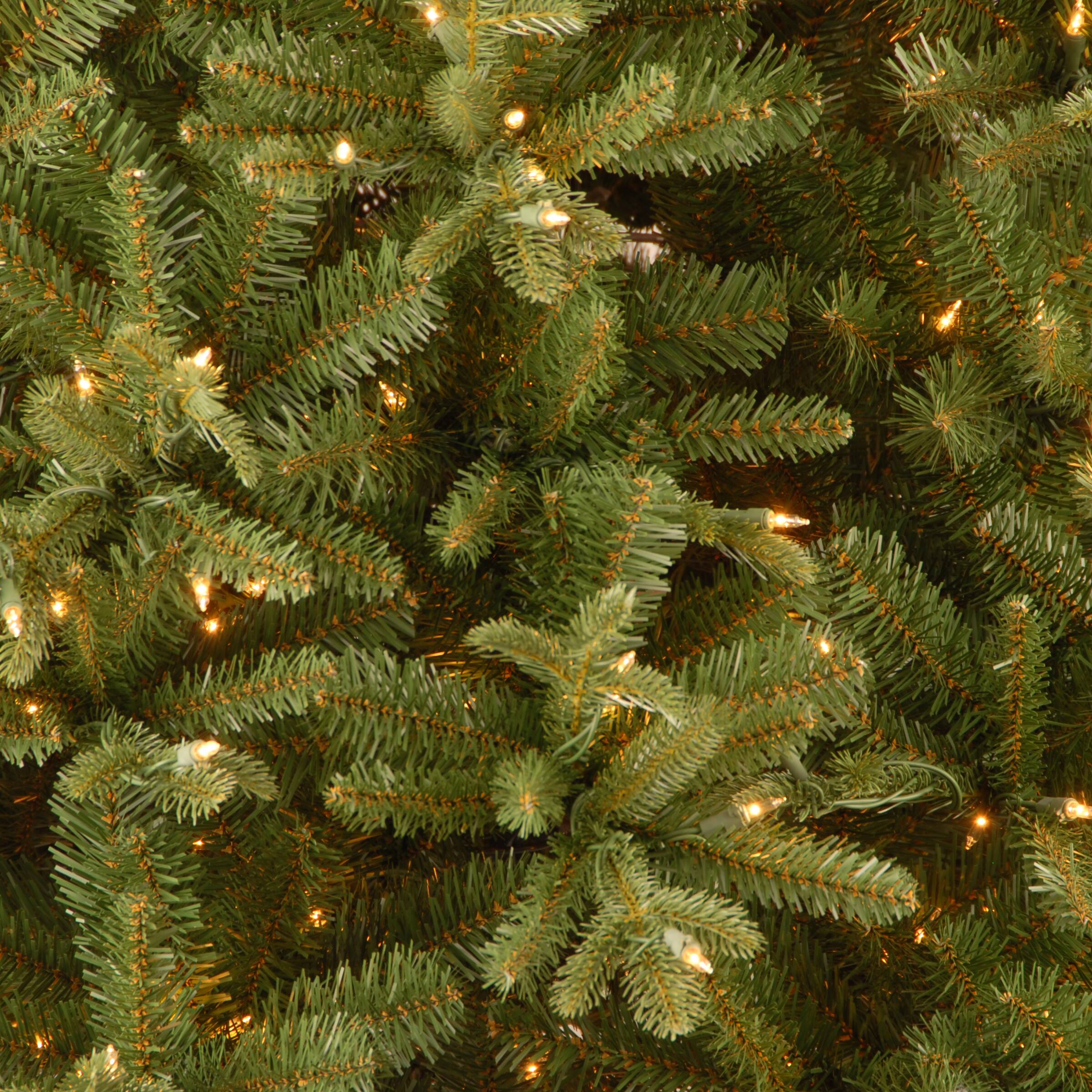 12 Ft. Pre-Lit Feel Real® Tiffany Fir Slim Artificial Christmas Tree, Clear Lights