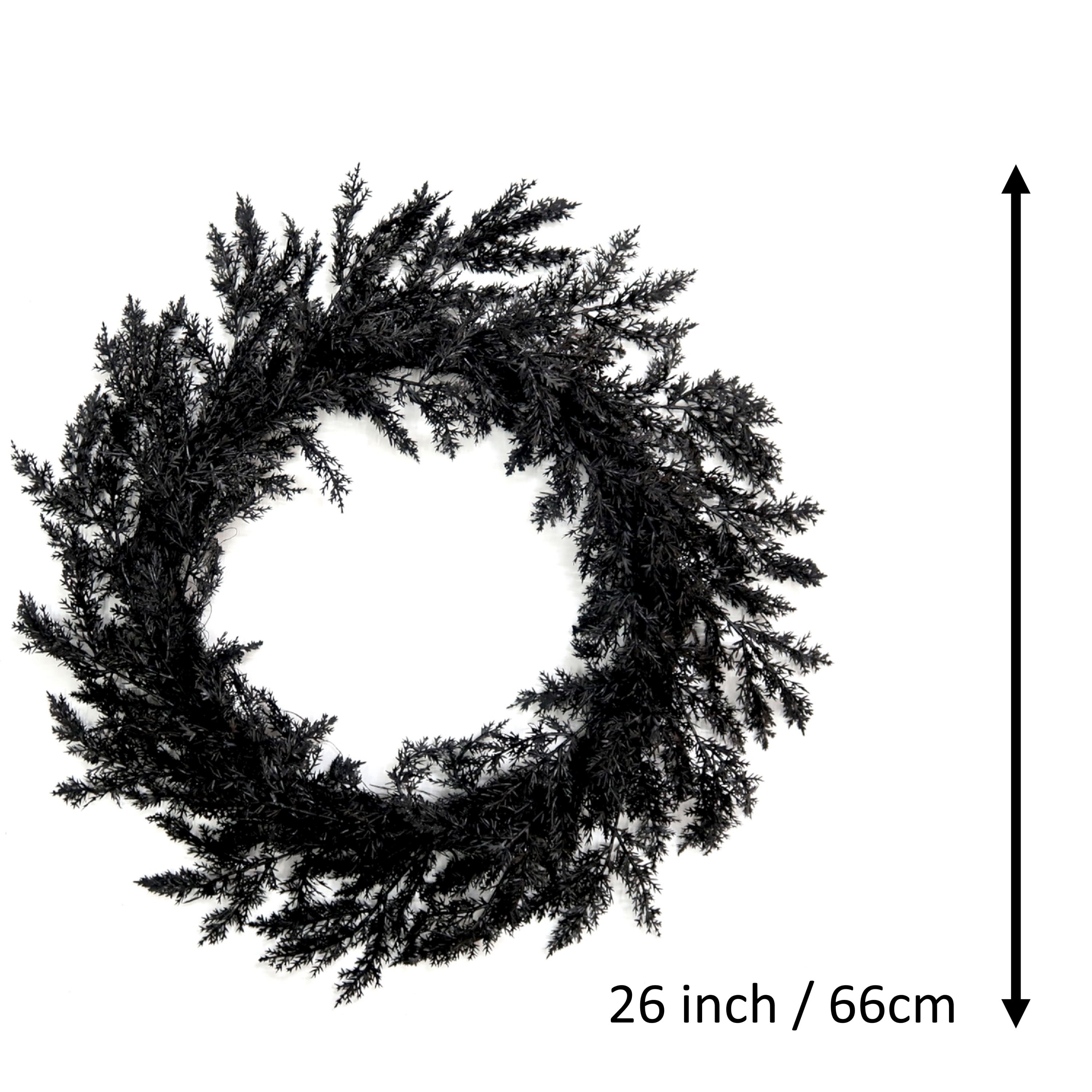26" Black Cypress Wreath by Ashland®