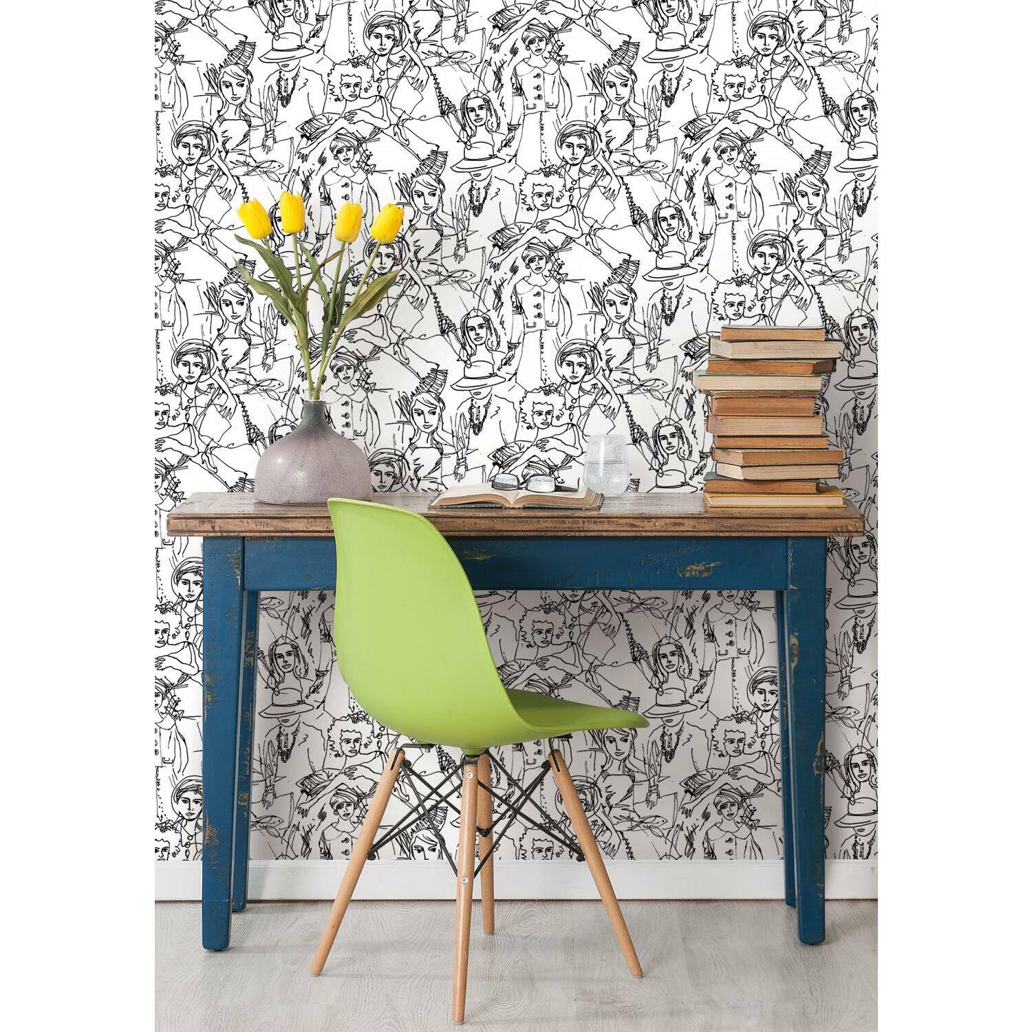 RoomMates Vogue Sketches Peel & Stick Wallpaper