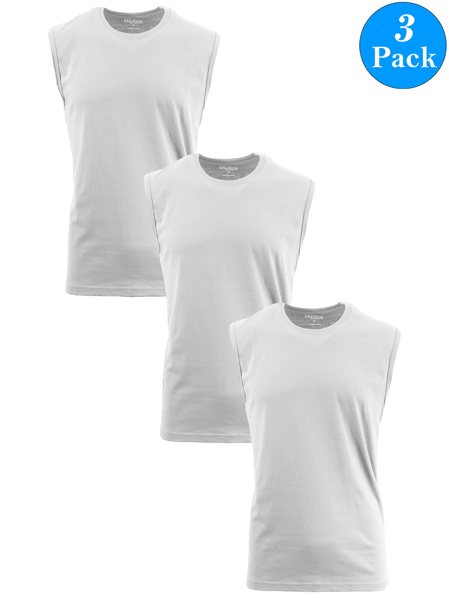 Galaxy by Harvic Men's Muscle Tank T-Shirt 3 Pack