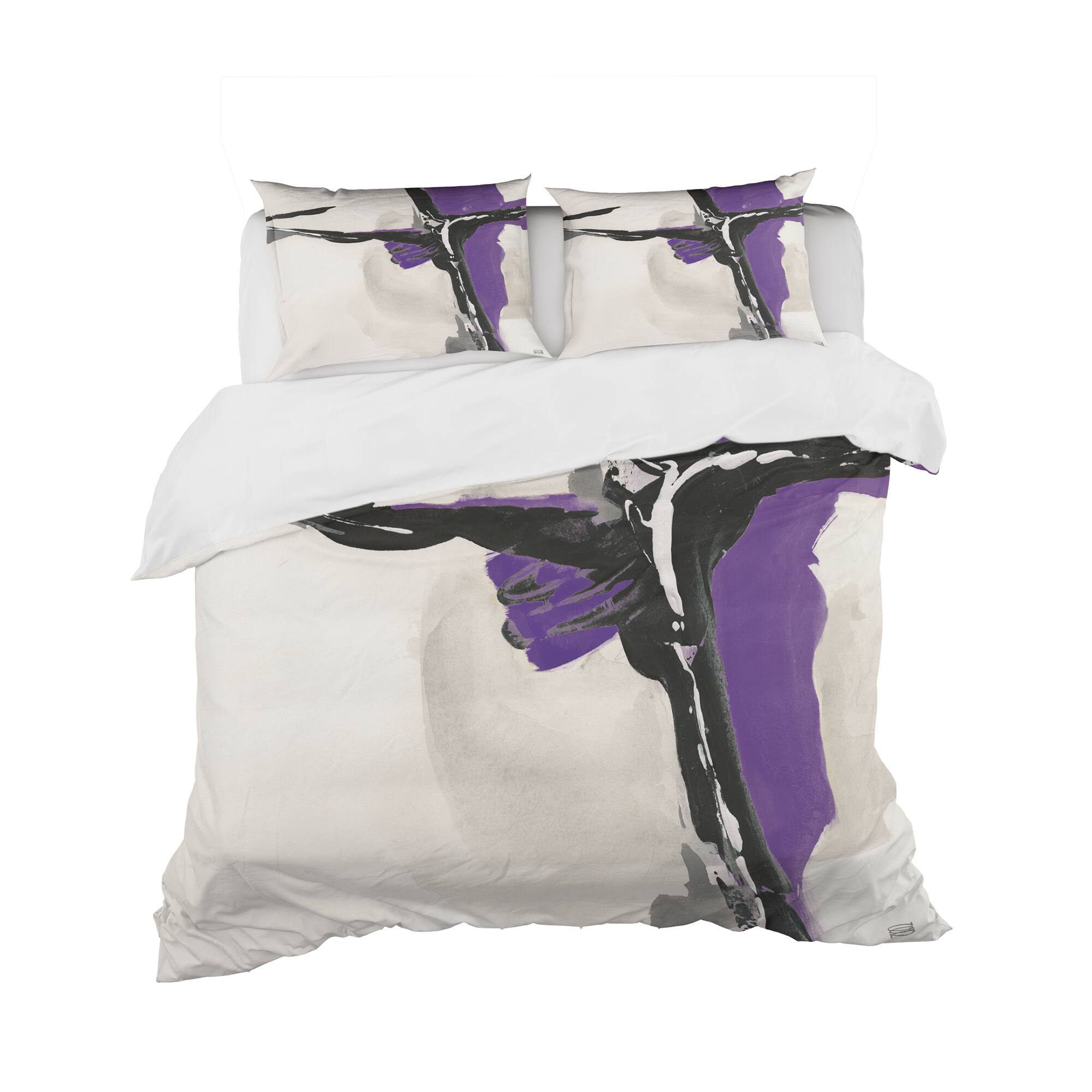 Designart 'Glam Cerulean I' Geometric Bedding Set - Duvet Cover & Shams