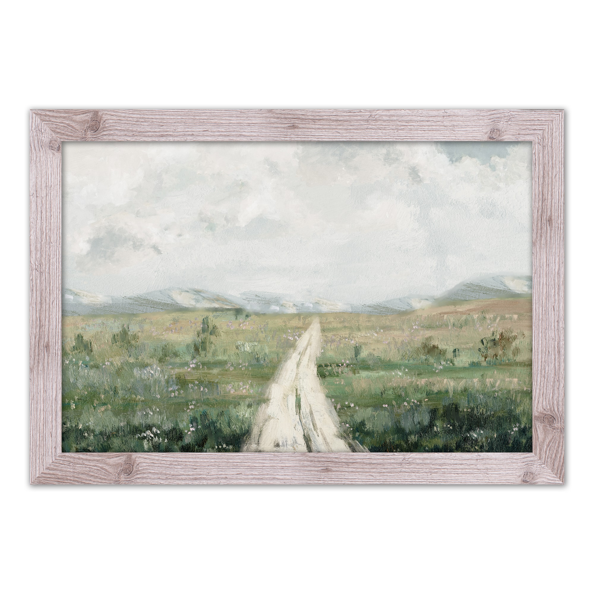 Calming Pathway Landscape Framed Print Wall Hanging