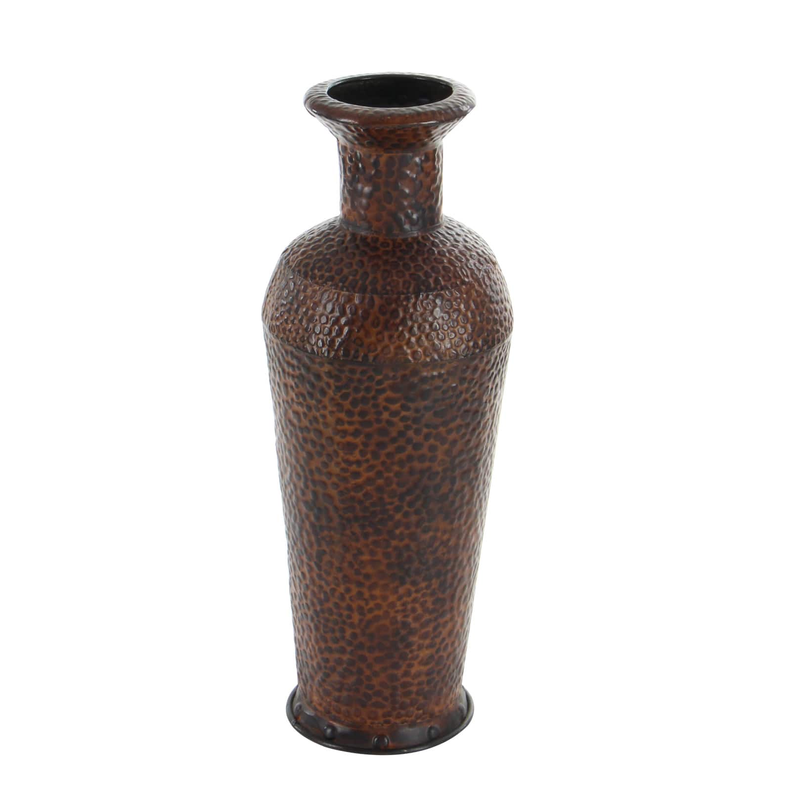 Set of 3 Brown Metal Traditional Vase, 50", 35", 26"