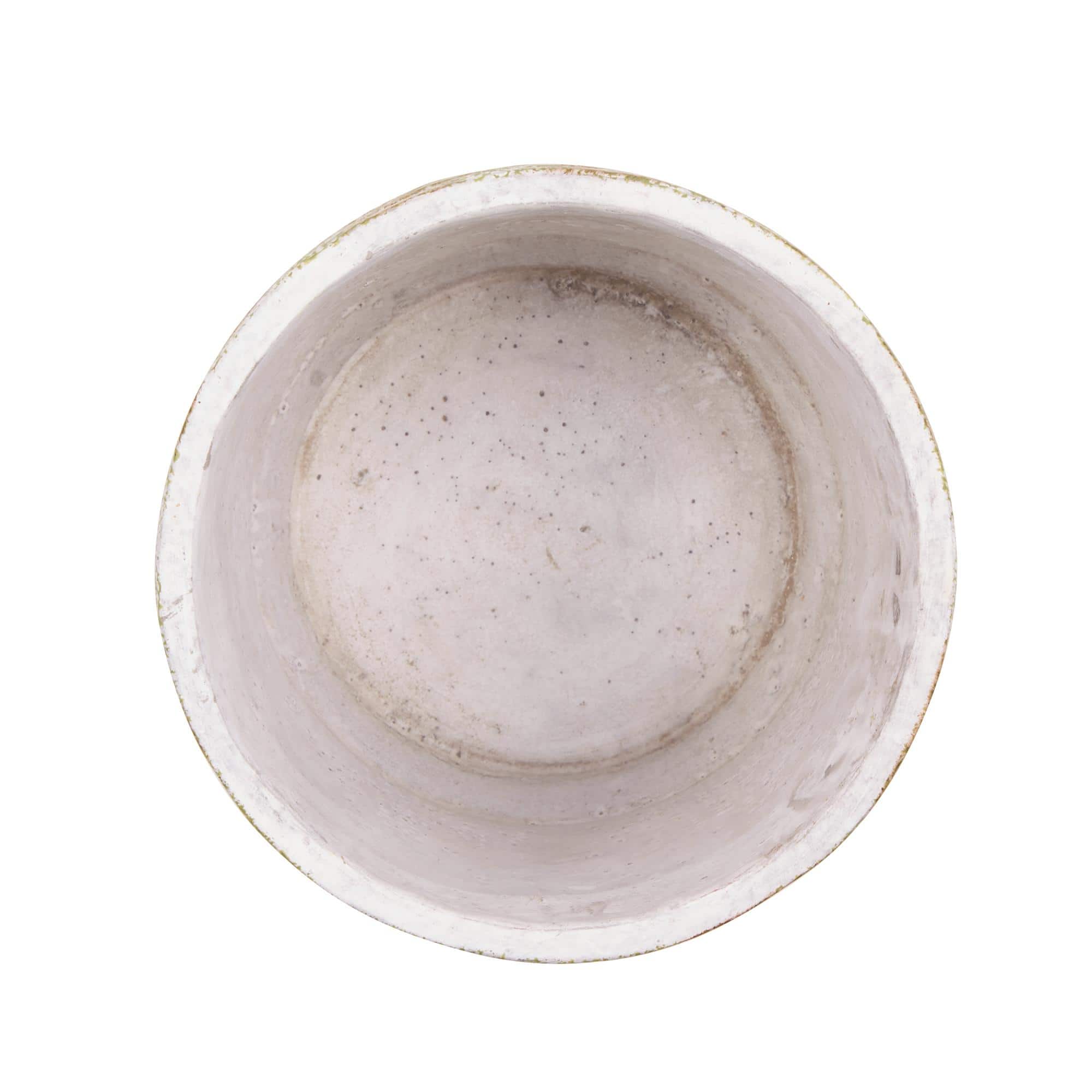 Abstract Gold & White Cement Flower Pot Set
