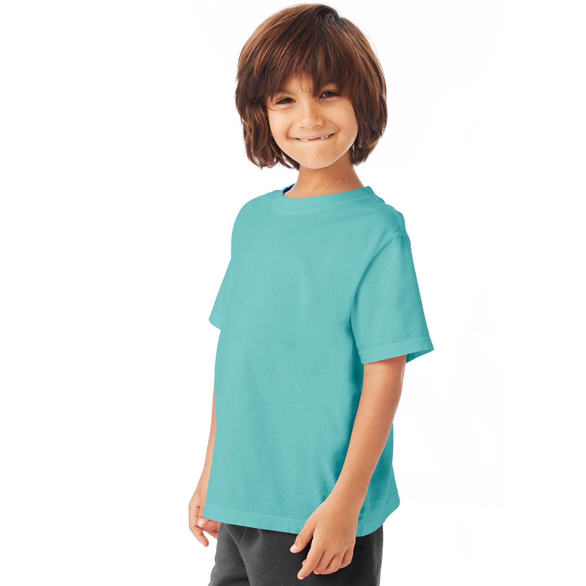Hanes Boys X-Small Comfort Wash Garment Dyed Tee