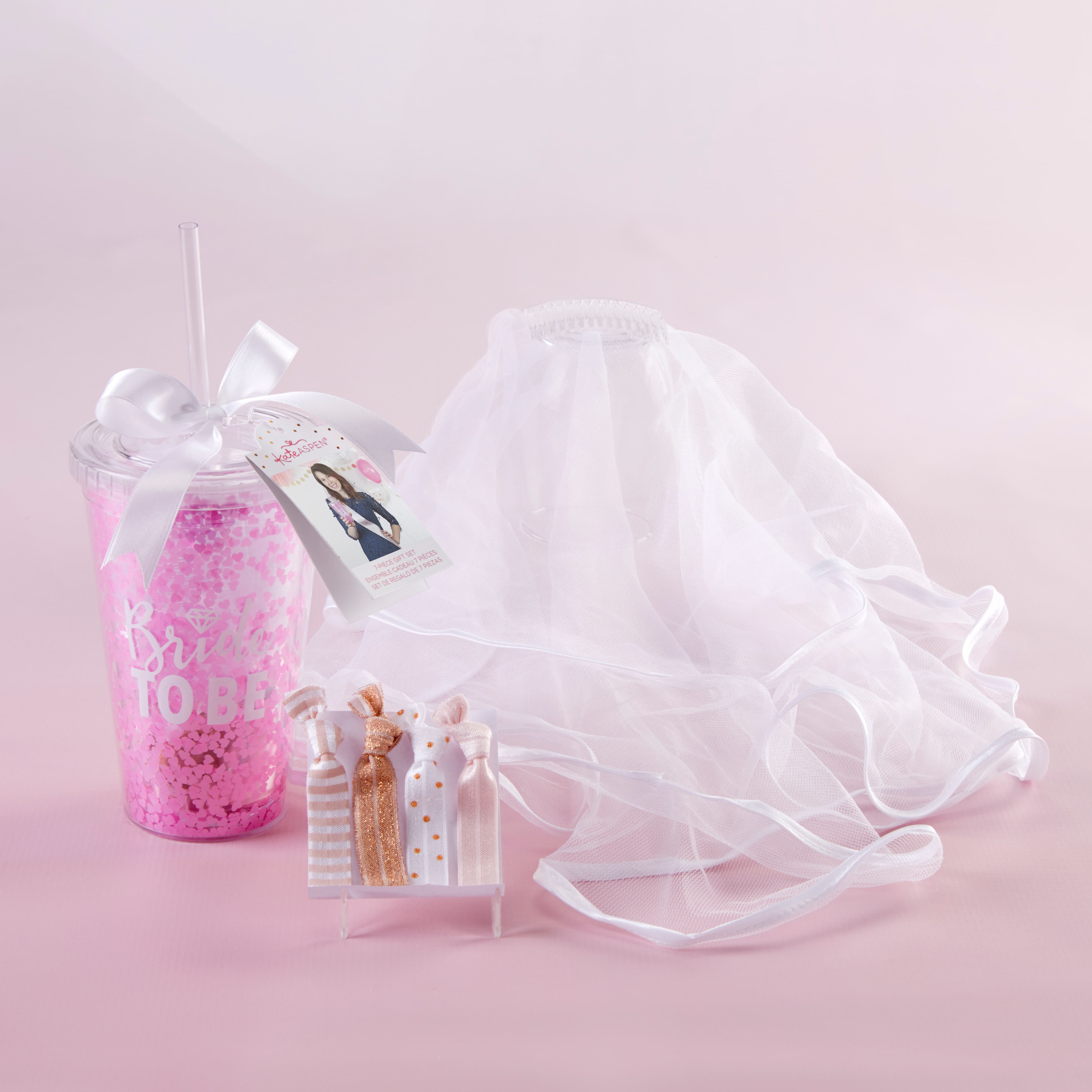 Kate Aspen® Bride To Be Bachelorette Gift Set with Veil and Tumbler