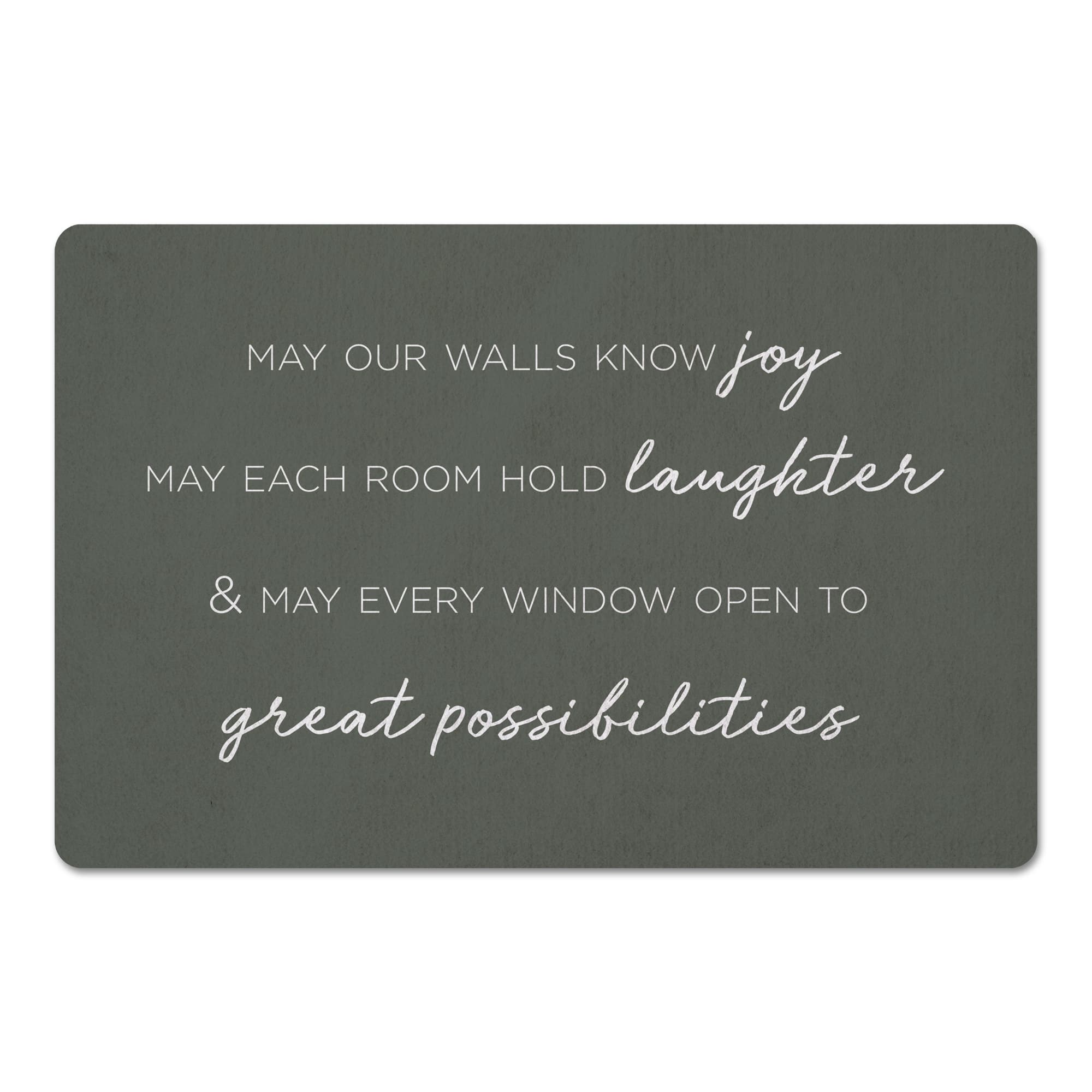 Home Wishes 27" x 18" Floor Mat