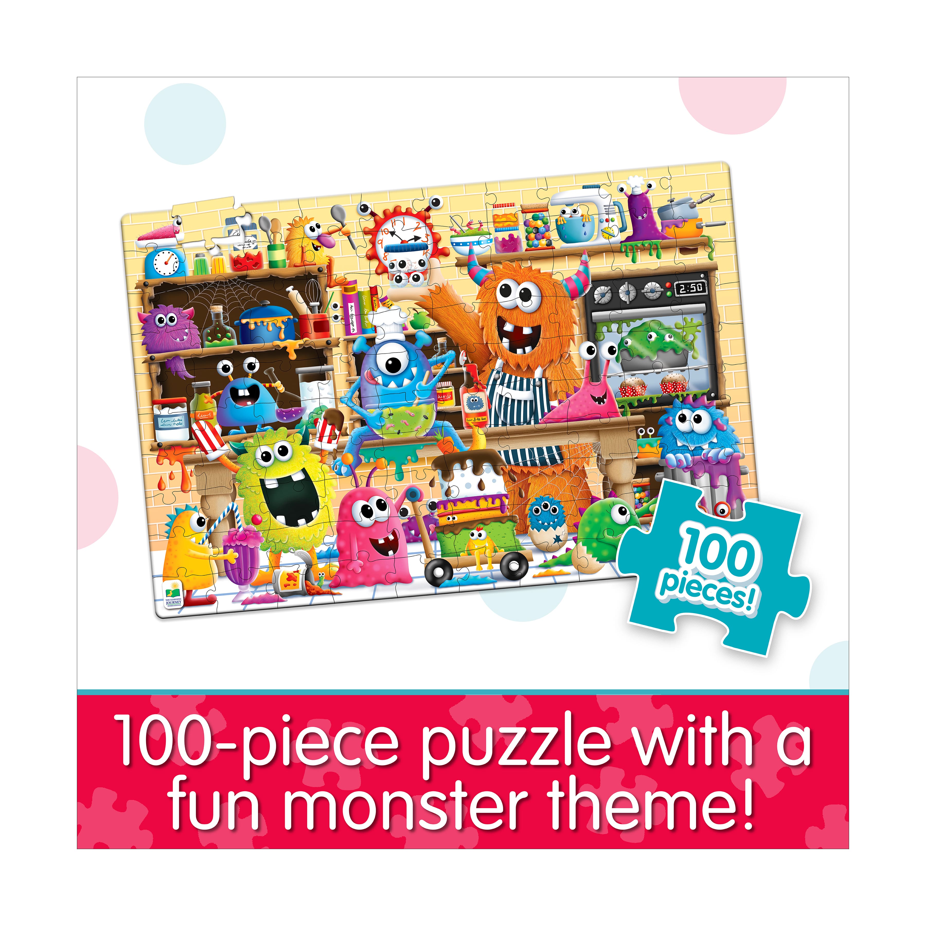 Puzzle Doubles! - Glow in the Dark Monsters: 100 Pcs