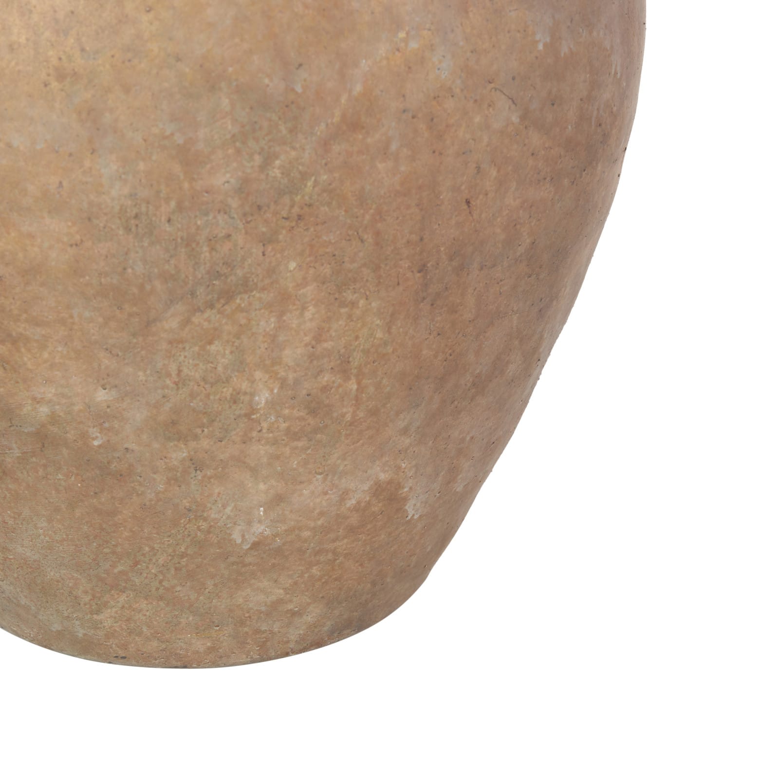 25.5" Brown Ceramic Antique Style Pot Table Lamp with Cream Drum Shade Vase